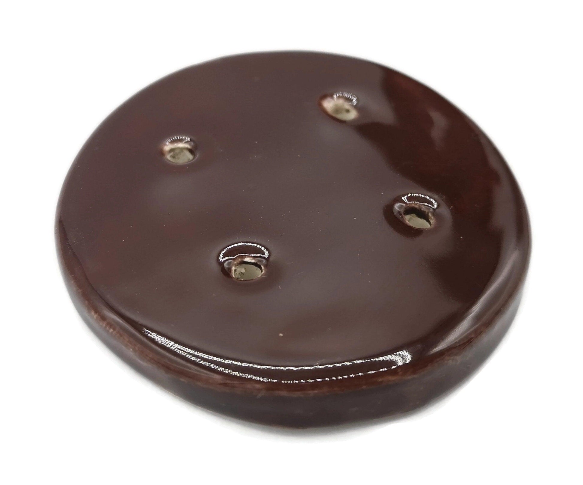 1Pc 55mm Extra Large Handmade Ceramic Round Sewing Button, Decorative Coat Buttons, 4 Hole Artisan Novelty Button For Knitting And Crochet - Ceramica Ana Rafael