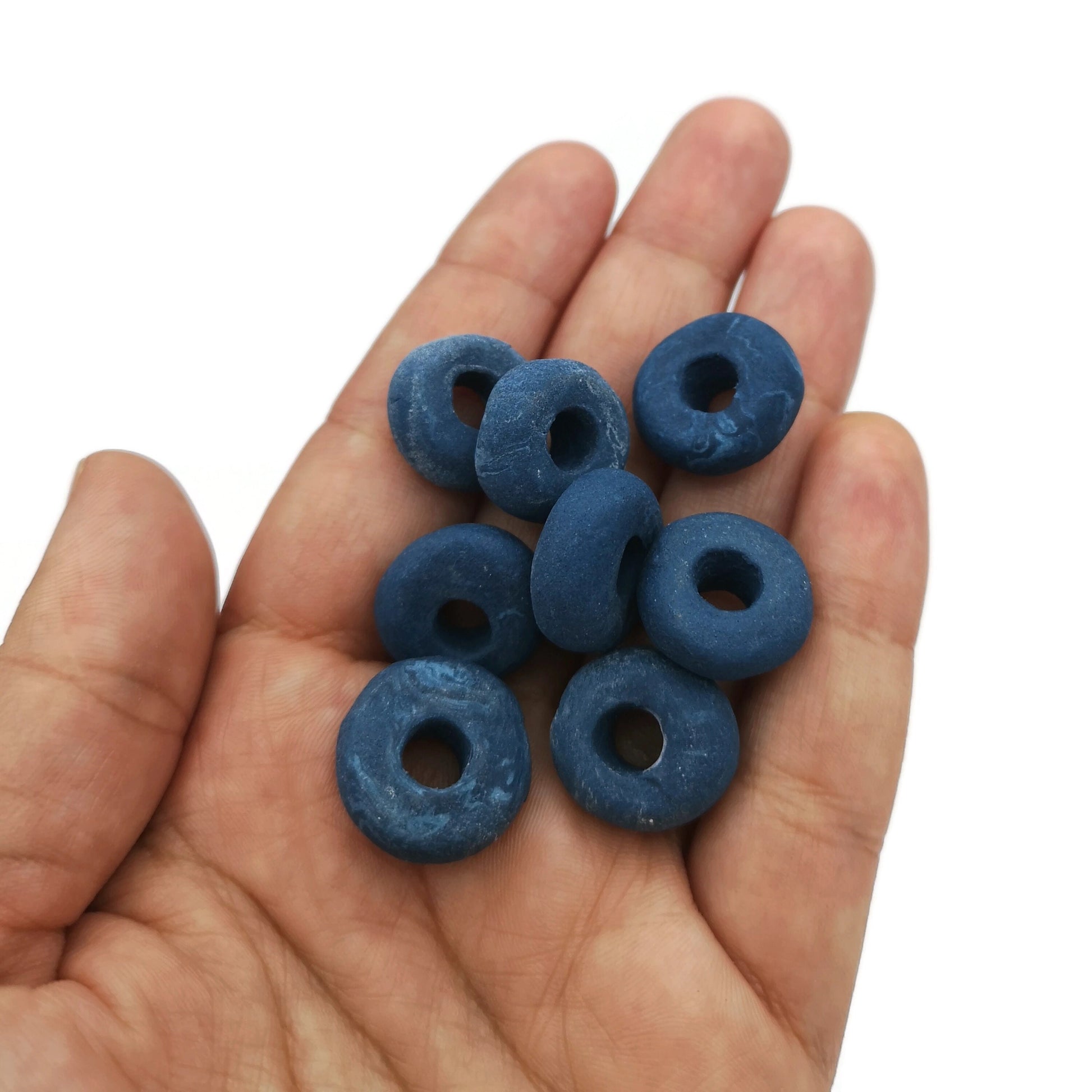 CERAMIC TUBE BEADS, Macrame Beads, Clay Spacer Beads, Set of 8 Craft Beads For Jewerlry Making, Long Tube Beads With Large Hole - Ceramica Ana Rafael