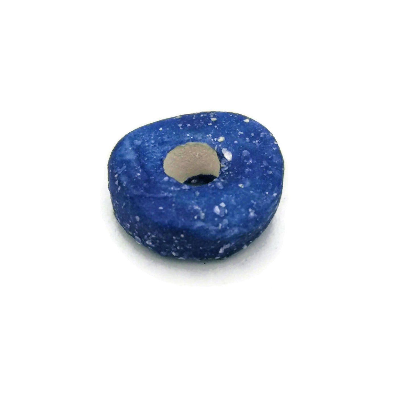 3 Pcs Clay Beads Large Hole, Handmade Ceramic Beads Jewelry Making, Unique Donut Bead Unusual, Porcelain Dreadlock Beads - Ceramica Ana Rafael