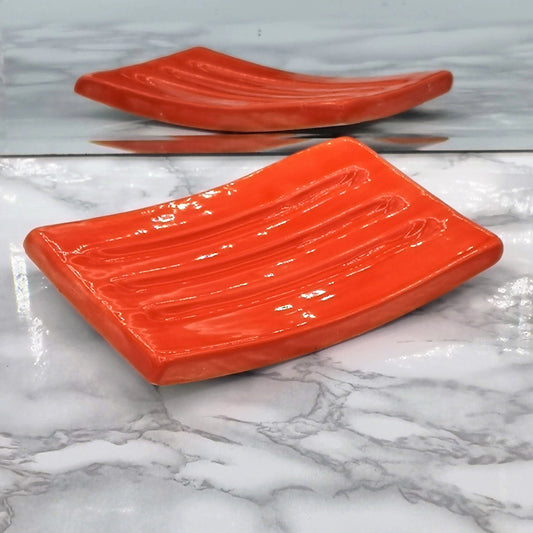 BATHROOM SOAP SAVER, Handmade Ceramic Soap Dish Tray, Rectangle Drain Dish Soap Gift For Her, Sustainable Soap Dish Bathroom Accessories - Ceramica Ana Rafael