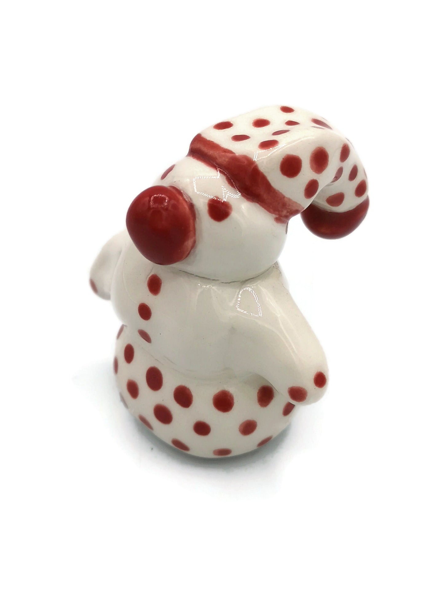 ceramic snowman figurine, Miniature snowman ornament, Gifts For Her Christmas Clearance Items, Best Gifts For Him, Best Sellers - Ceramica Ana Rafael