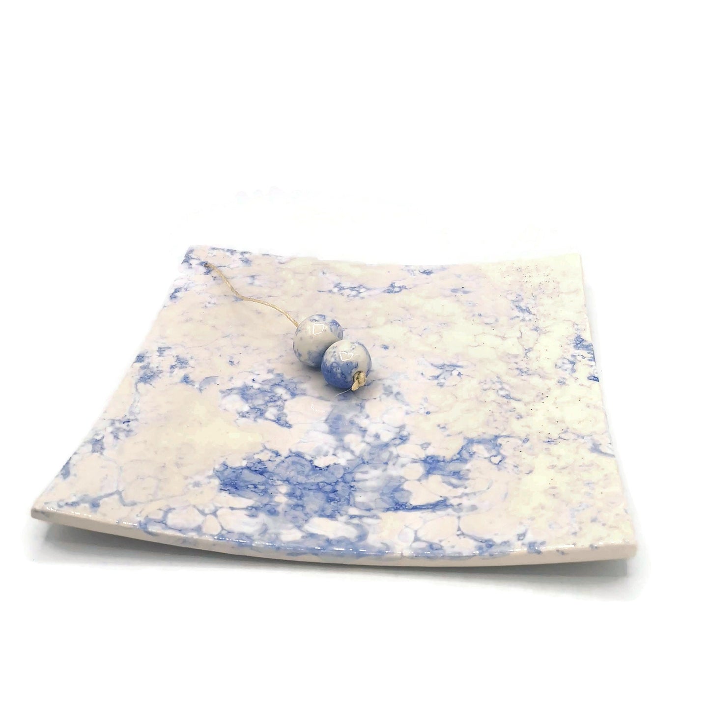 Dining Table Napkin Holder, Outdoor Dining Table Decor, Handmade Ceramic Square Napkin Holder, - Ceramica Ana Rafael