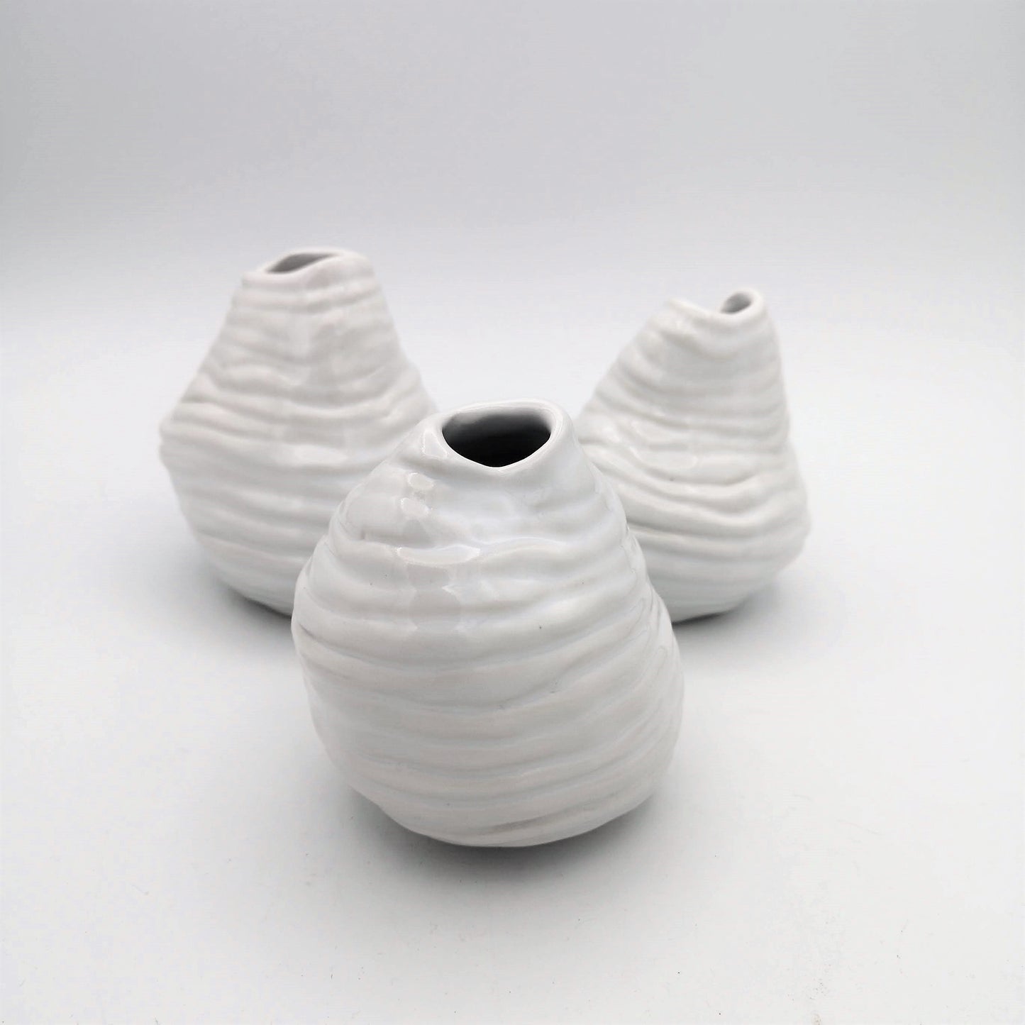 Set of 3 Handmade Ceramic Small Vase Irregular Shaped Pottery Abstract Sculpture Ceramic Vessel Mom Birthday Gift From Daughter - Ceramica Ana Rafael