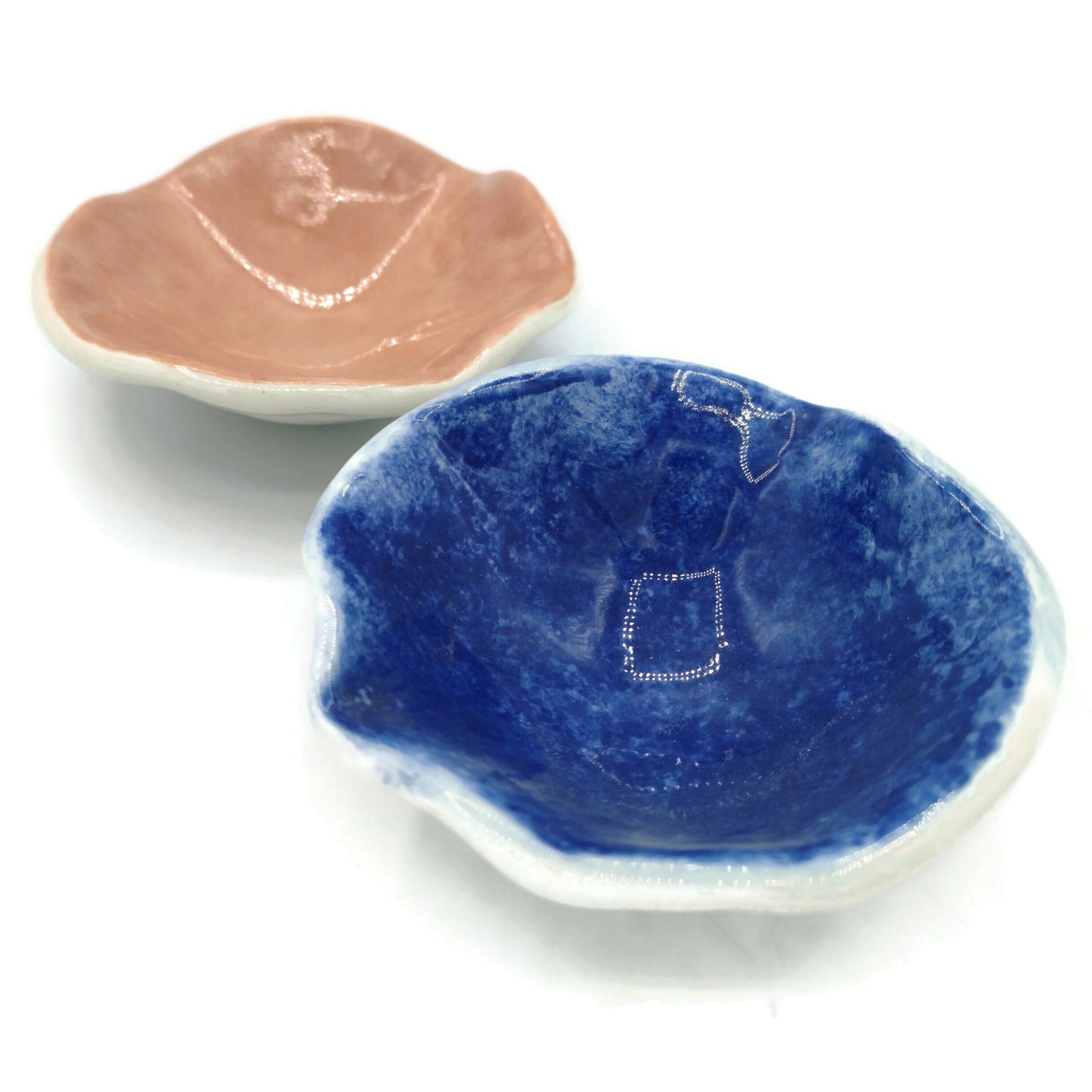 Set Of 2 Trinket Tray, Clay Trinket Dish, Best Friend Gifts For Her, Ceramic Ring Dish Mom Birthday Gift From Daughter, Small Jewelry Dish - Ceramica Ana Rafael
