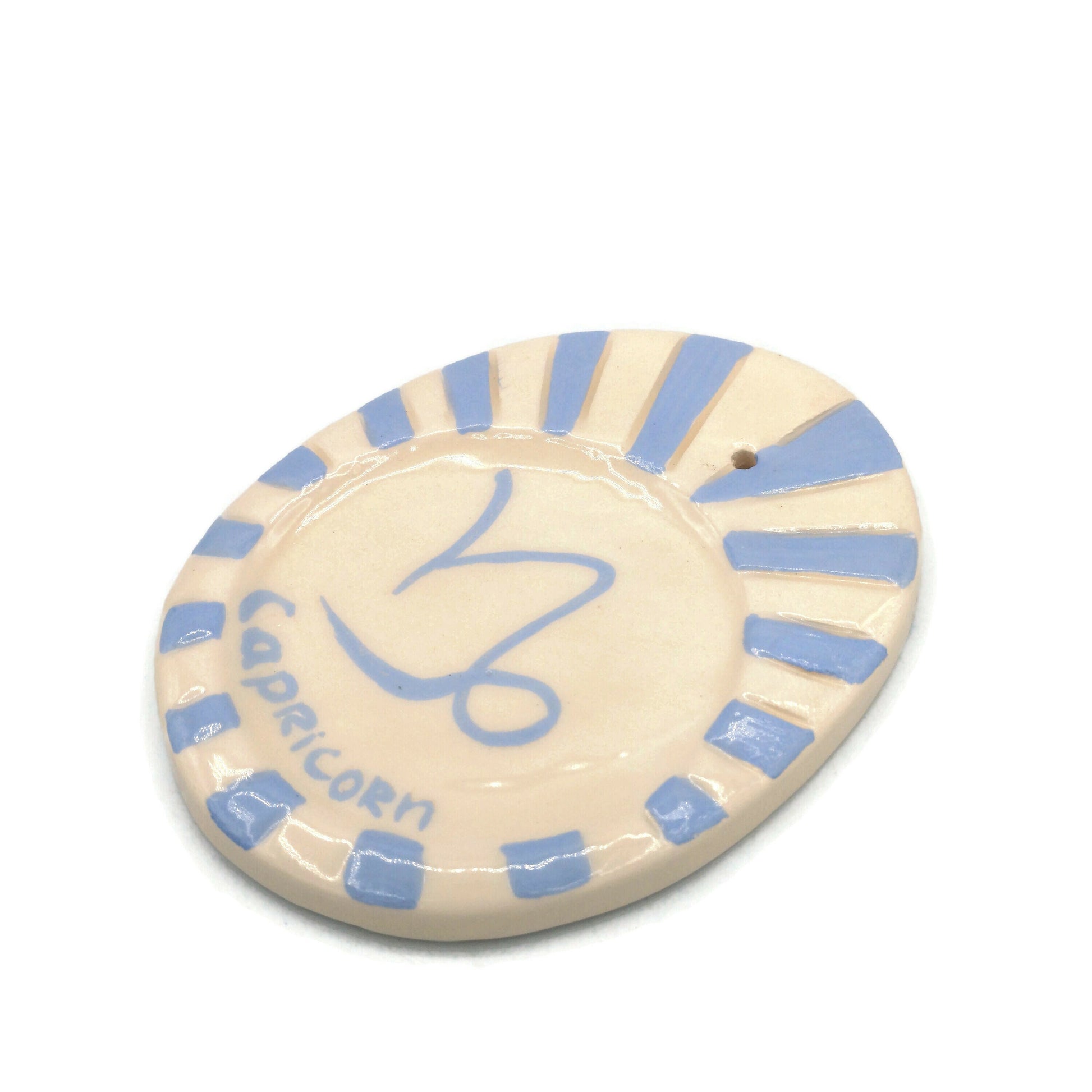 INCENSE TRAY, CAPRICORN Gift, Mothers Day Gift From Daughter, Clay Incense Stick Holder, Cone Incense Burner, Mom Birthday Gift - Ceramica Ana Rafael