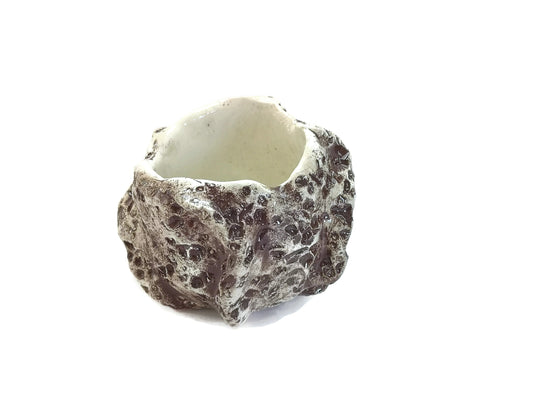 SMALL SUCCULENT POT, Ceramic Cute Vase, Modern Sculptural Textured Cactus Planter For Farmhouse Decor Neutral Small Gifts - Ceramica Ana Rafael