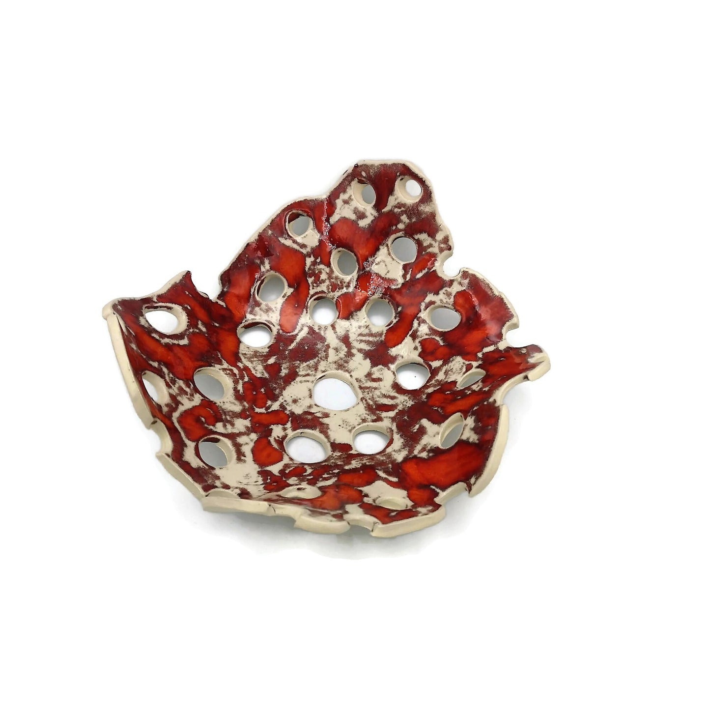 Handmade Ceramic Decorative Bowl, Centerpiece Bowl, Large Fruit Bowl With Holes Decor - Ceramica Ana Rafael