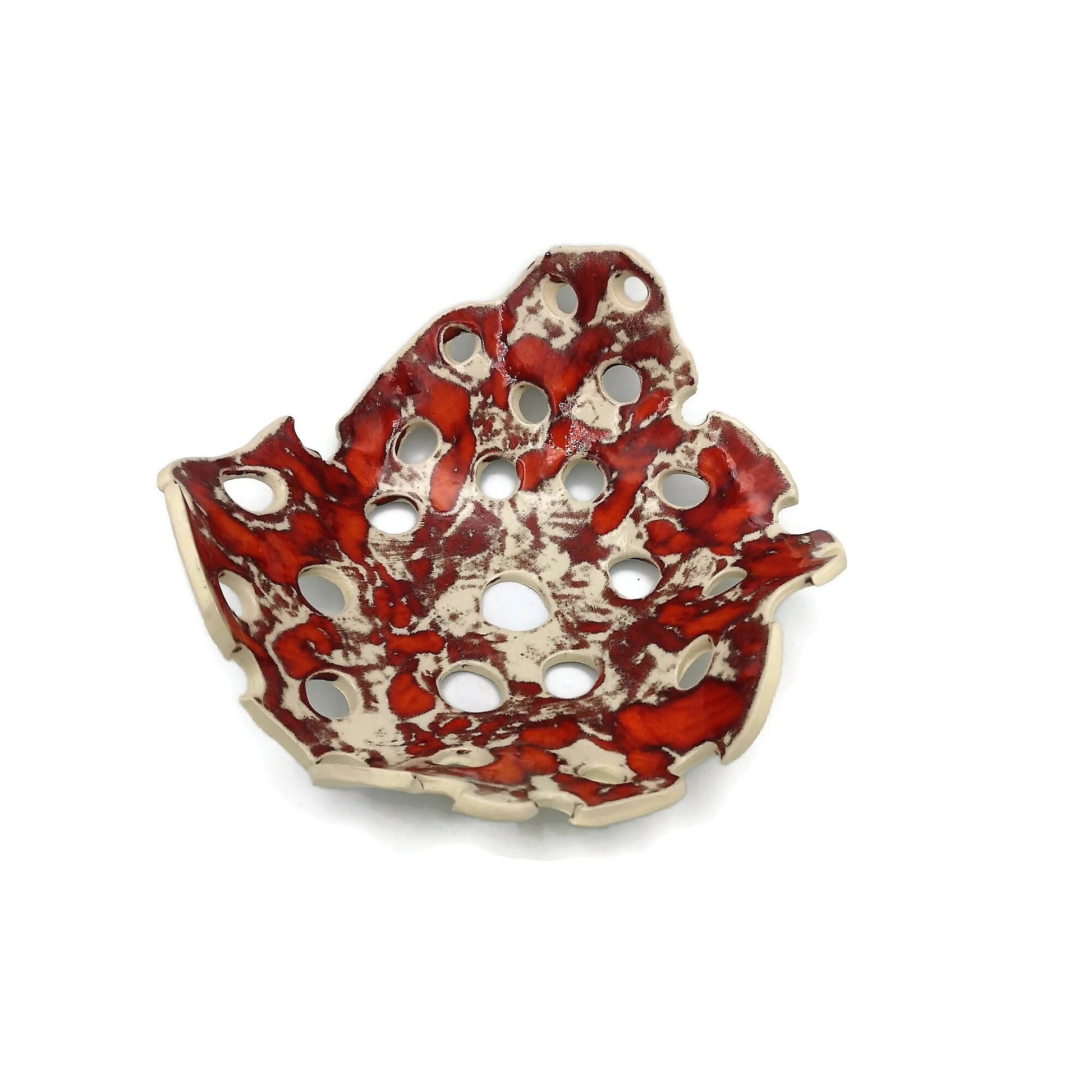 Handmade Ceramic Decorative Bowl, Centerpiece Bowl, Large Fruit Bowl With Holes Decor - Ceramica Ana Rafael