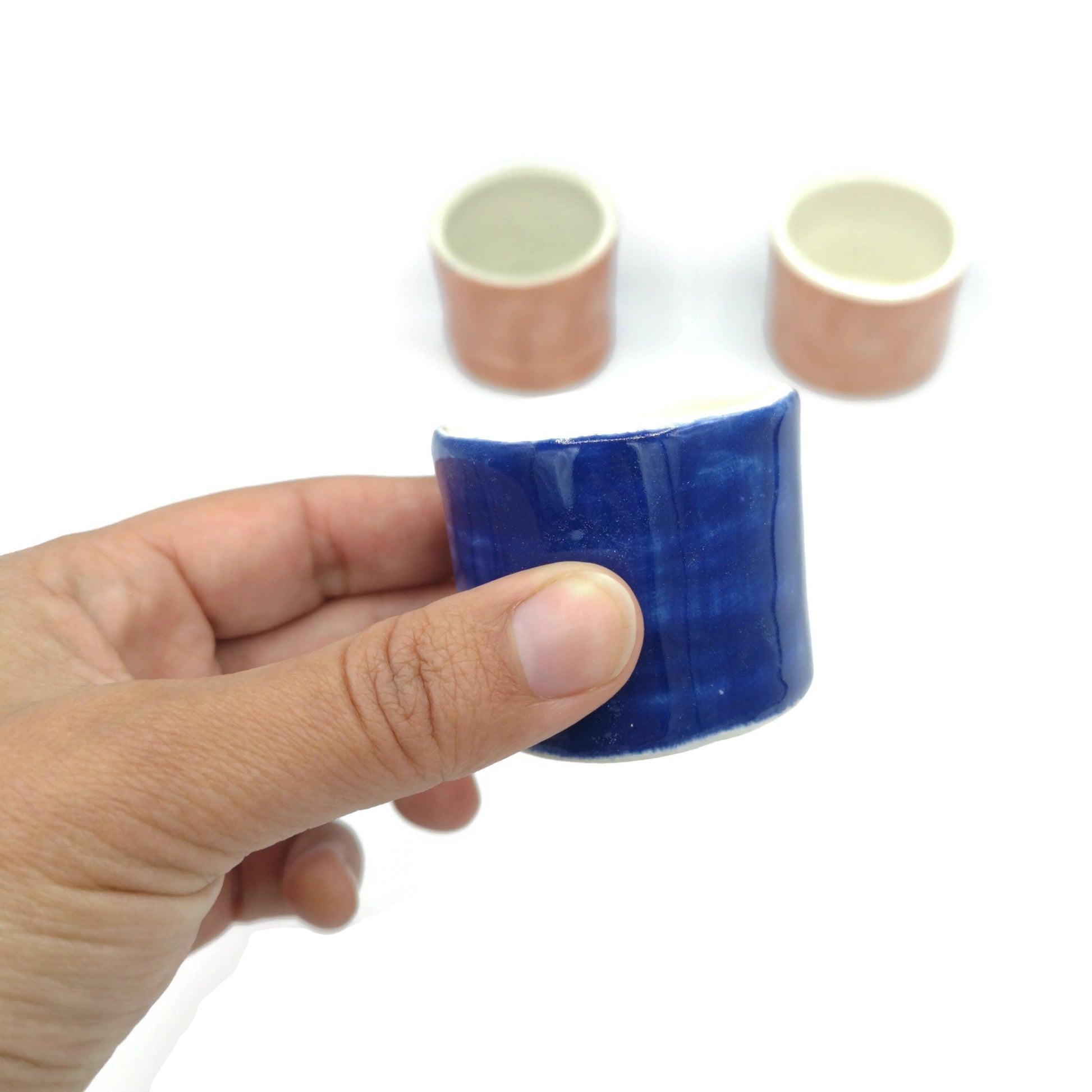 3Pc Small Succulent Pot, Office Desk Accessories for Women Gift Set, Small Planter Handmade Ceramic Vase, Sister Birthday Gifts Ideas - Ceramica Ana Rafael