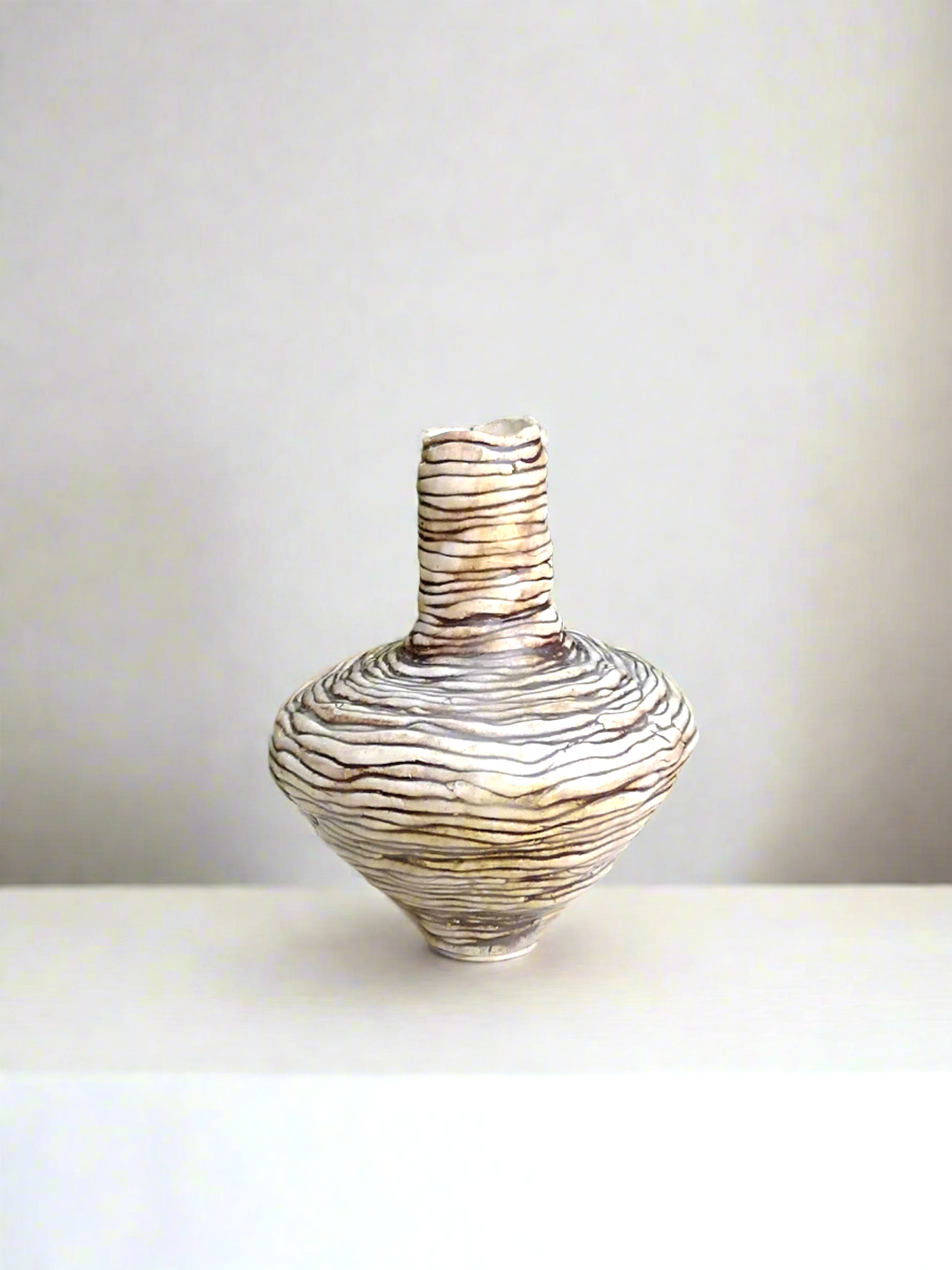 Handmade Pottery Sculptural Bud Vase – Unique Decorative Ceramic Vase – Unique Gifts for Him