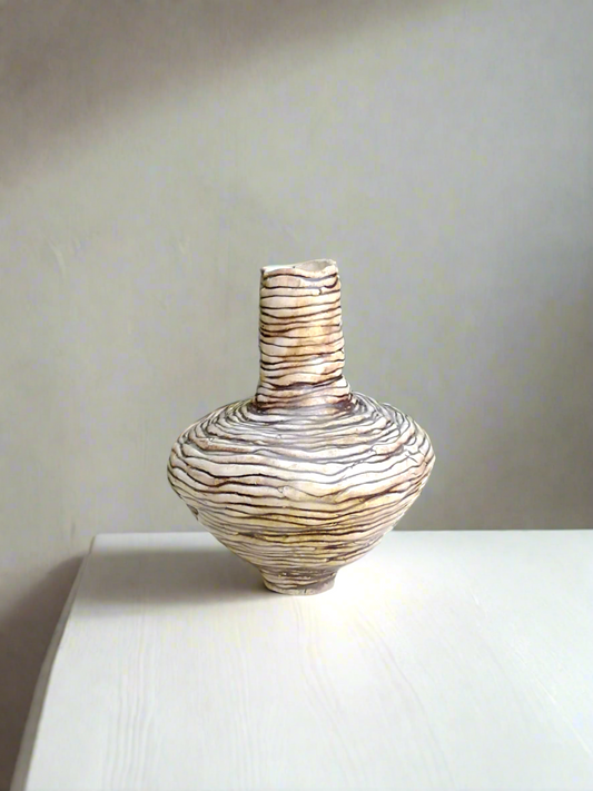 Handmade Pottery Sculptural Bud Vase – Unique Decorative Ceramic Vase – Unique Gifts for Him