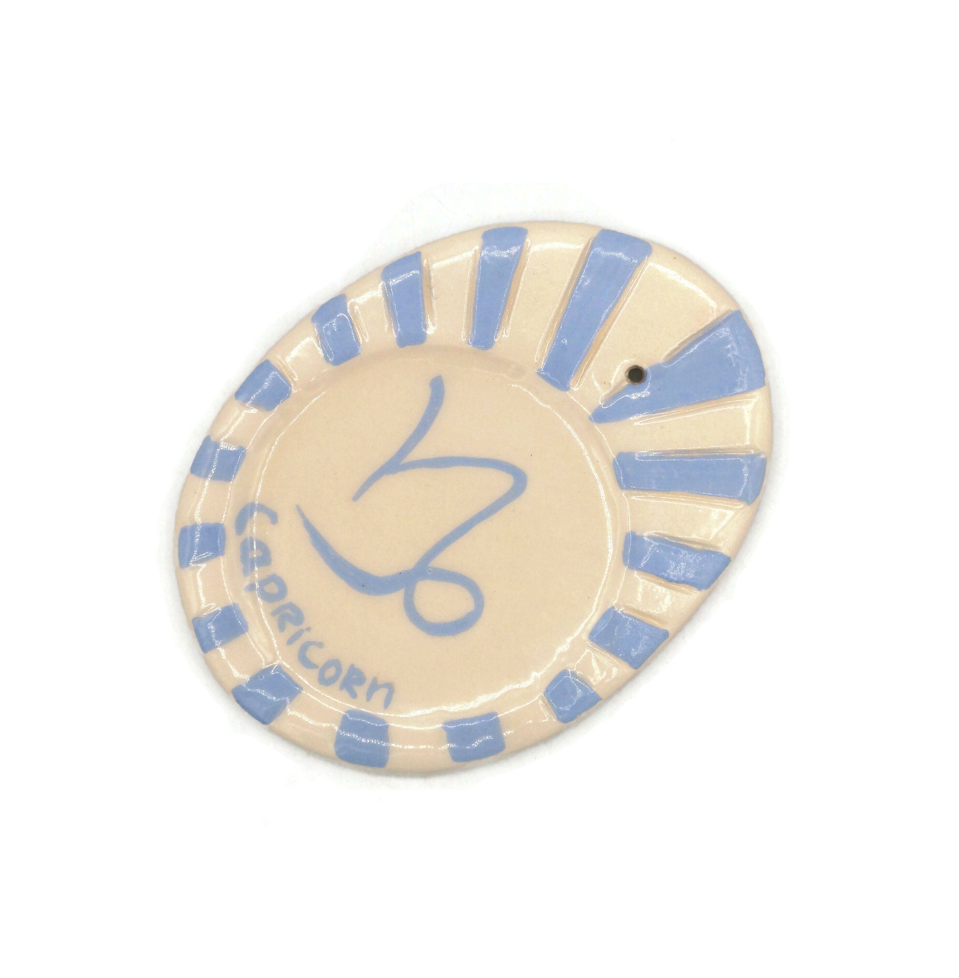 INCENSE TRAY, CAPRICORN Gift, Mothers Day Gift From Daughter, Clay Incense Stick Holder, Cone Incense Burner, Mom Birthday Gift - Ceramica Ana Rafael