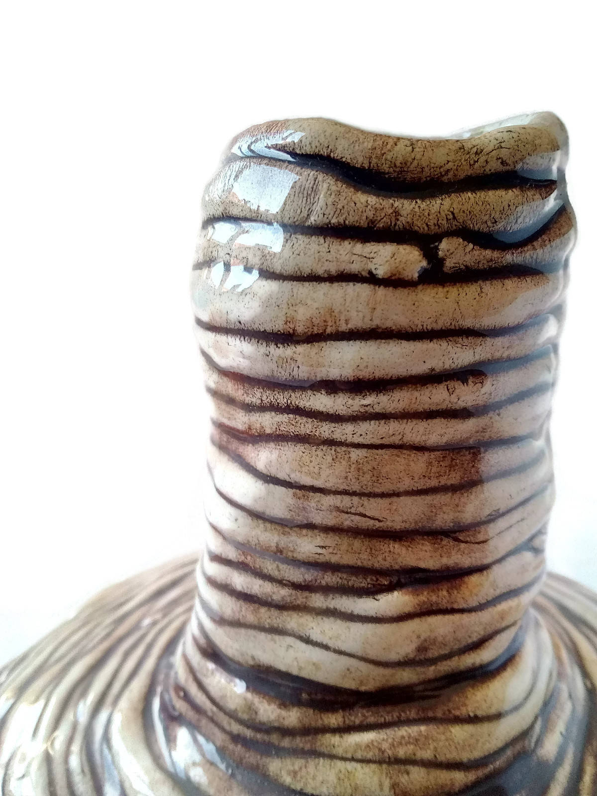 Handmade Pottery Sculptural Bud Vase, Decorative Objects Best Gifts For Him, Organic Ceramic Vase Textured, 9yh Anniversary Gift For Wife - Ceramica Ana Rafael