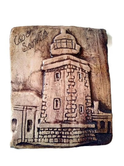 HANDMADE CERAMIC TILES, Lighthouse Wall Hanging Tiles, Portuguese pottery office wall decor Best Gifts For Him, Housewarming Gift First Home - Ceramica Ana Rafael