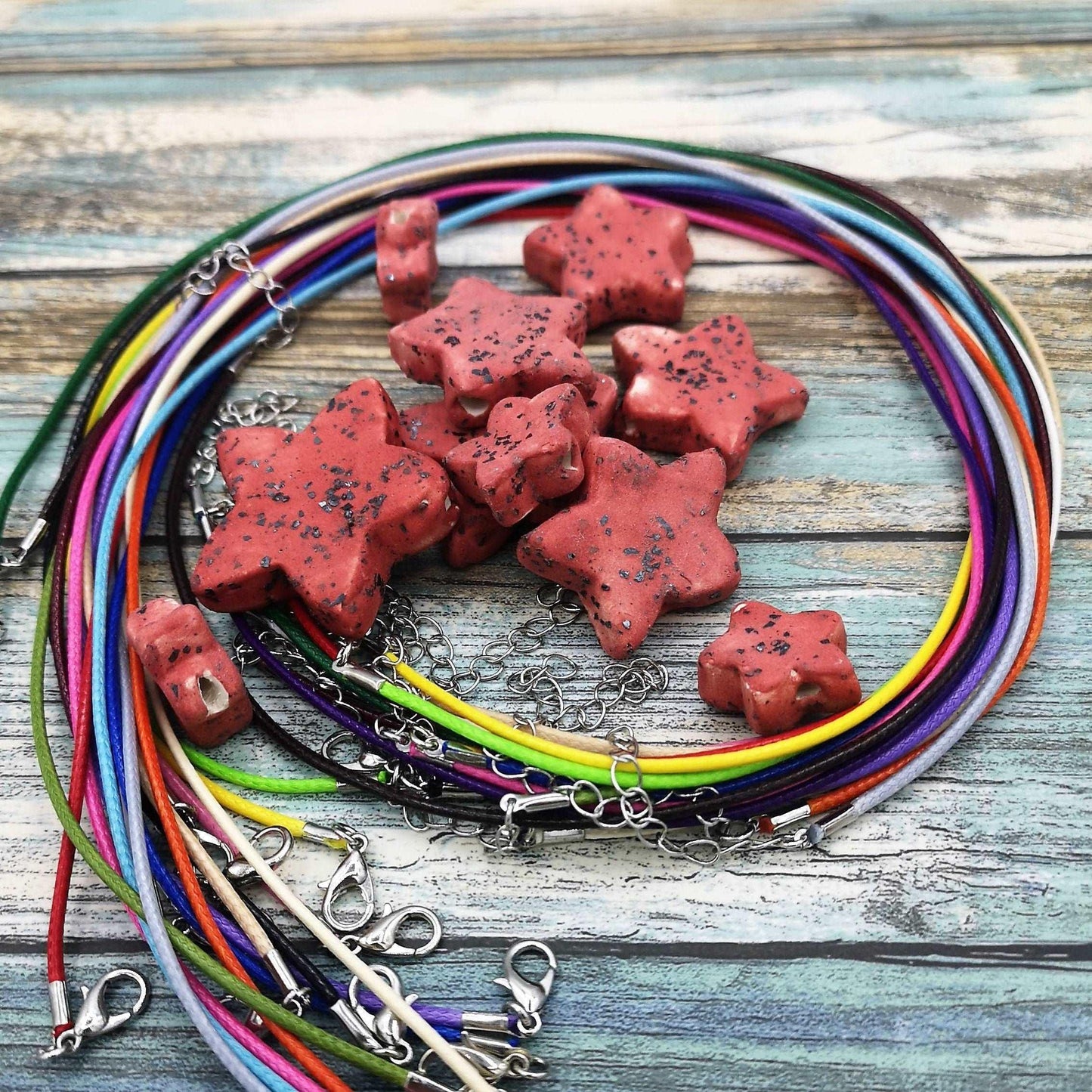 1Pc Handmade Cermic Star Beads, Unique Large Macrame Beads, Jewelry Making Clay Beads, Big Decorative Porcelain Beads, Best Selling