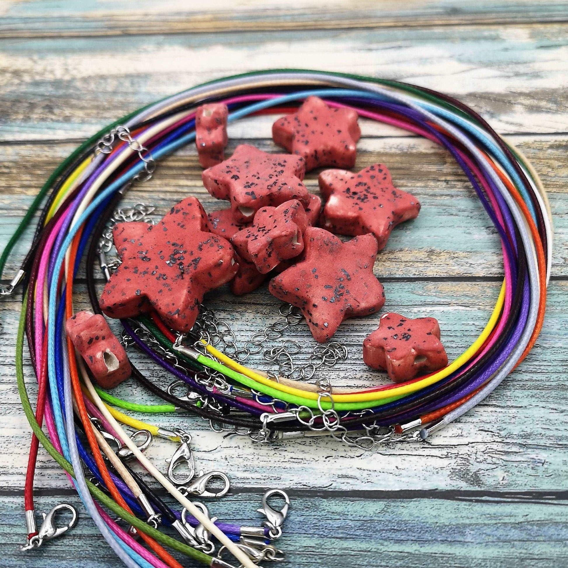 1Pc Handmade Cermic Star Beads, Unique Large Macrame Beads, Jewelry Making Clay Beads, Big Decorative Porcelain Beads, Best Selling