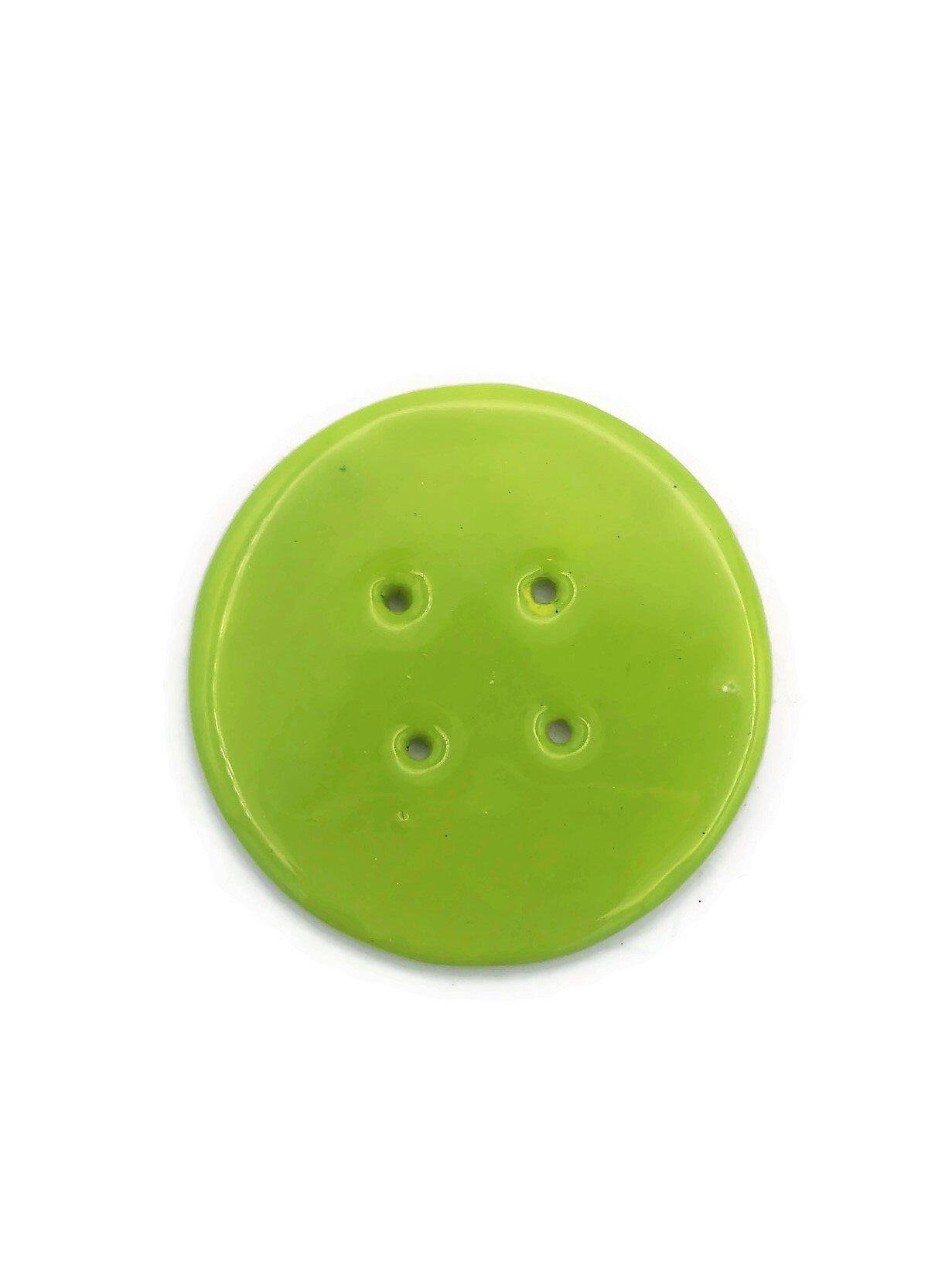 1Pc Extra Large Buttons, Handmade Ceramic Round Sewing Buttons, 3 inch Cute Jacket Buttons, Flatback Coat Buttons - Ceramica Ana Rafael