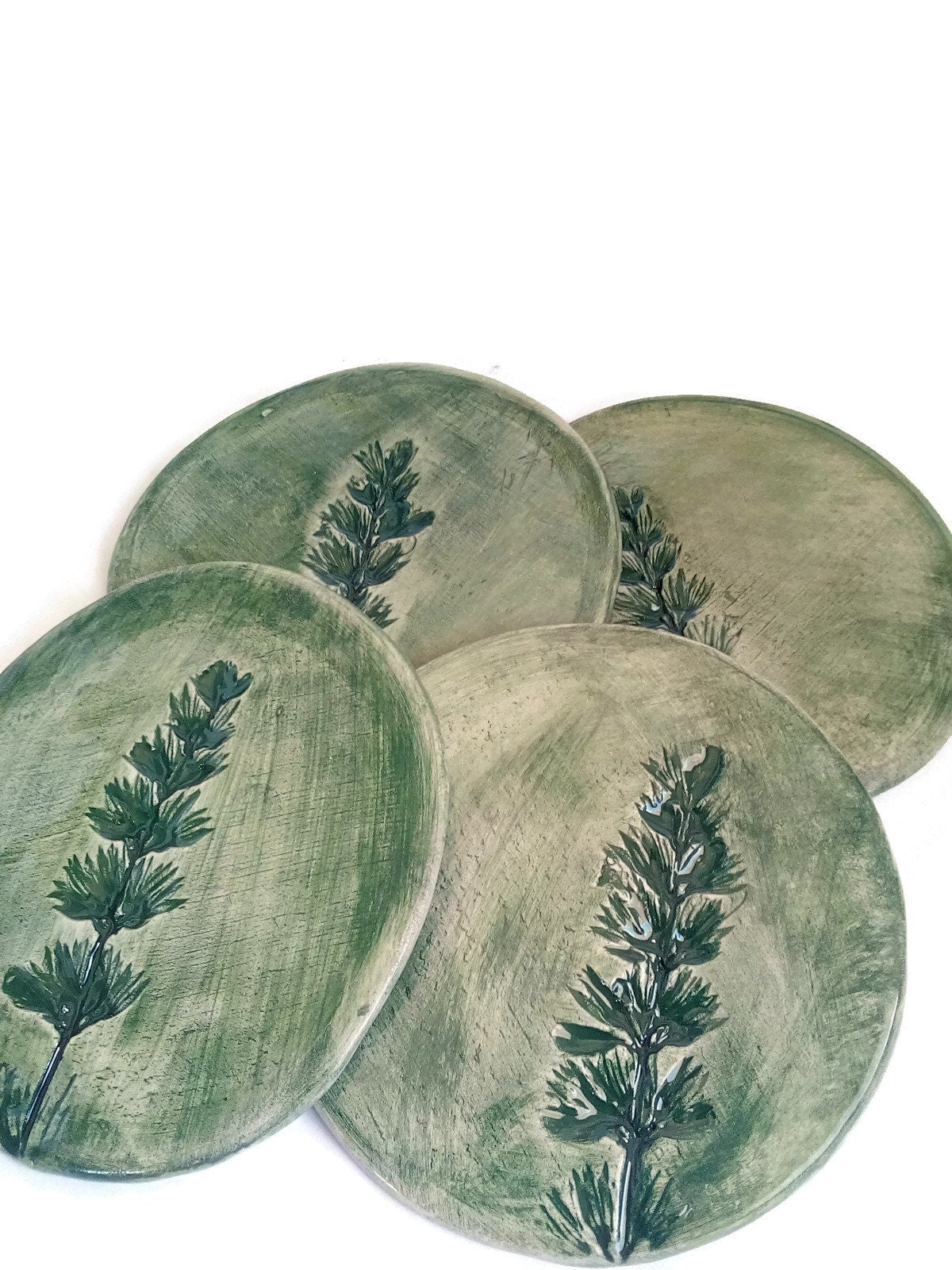 Modern Ceramic Coasters, office desk accessories for women, beer coasters, mom birthday gift, Best Gifts For Her, Botanical Coasters - Ceramica Ana Rafael