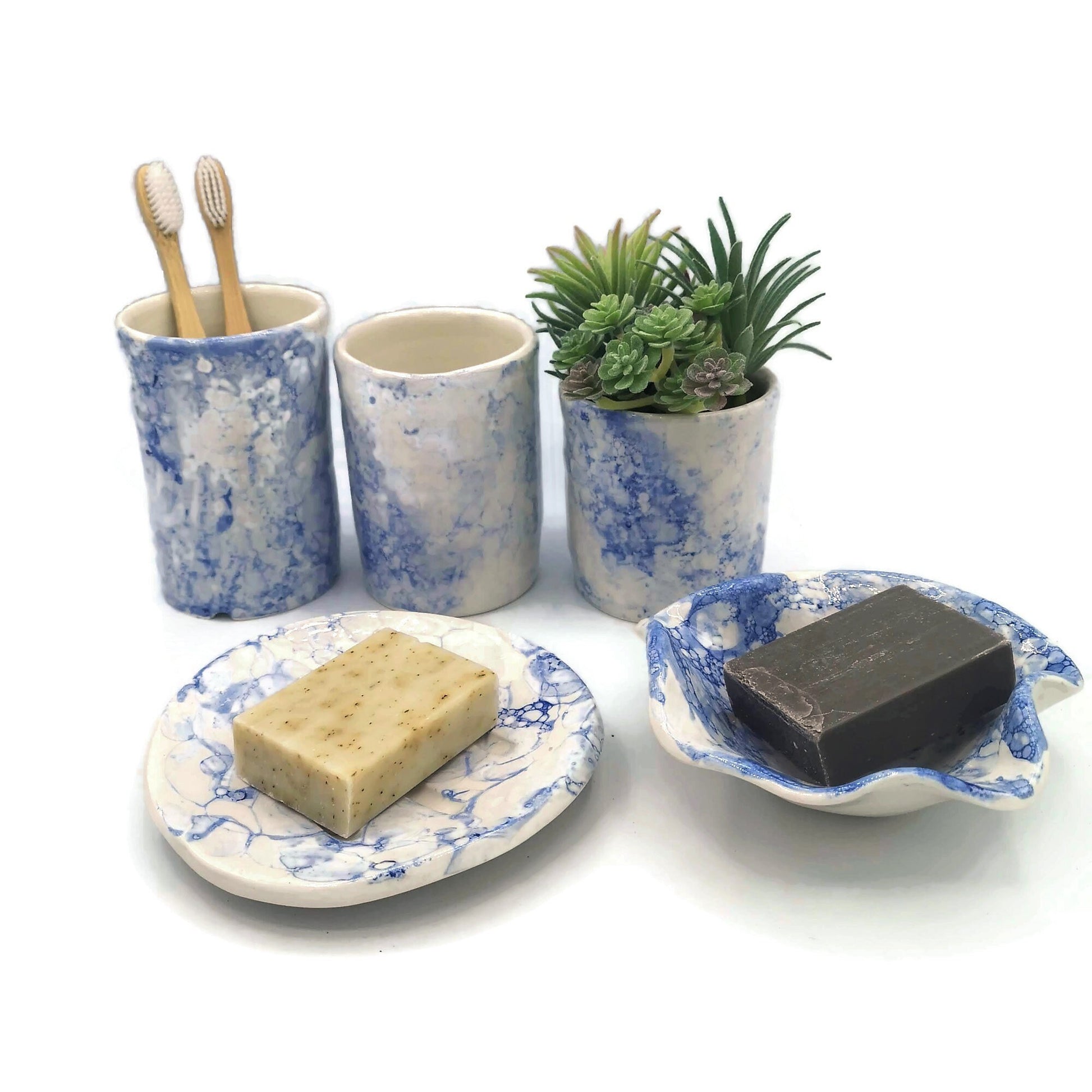 TOOTHBRUSH HOLDER, CERAMIC Tumbler, Utensil Holder, Desk Organizer For Pencil And Pen, Toothbrush Cup - Ceramica Ana Rafael