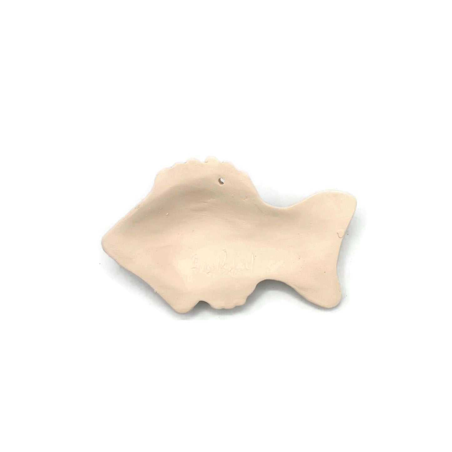 Handmade Ceramic Bisque Blank Fish Wall Hanging, Unpainted Artisan Pottery Wall Decor Beach Themed, Ocean Inspired Wall Art Ready To Paint - Ceramica Ana Rafael