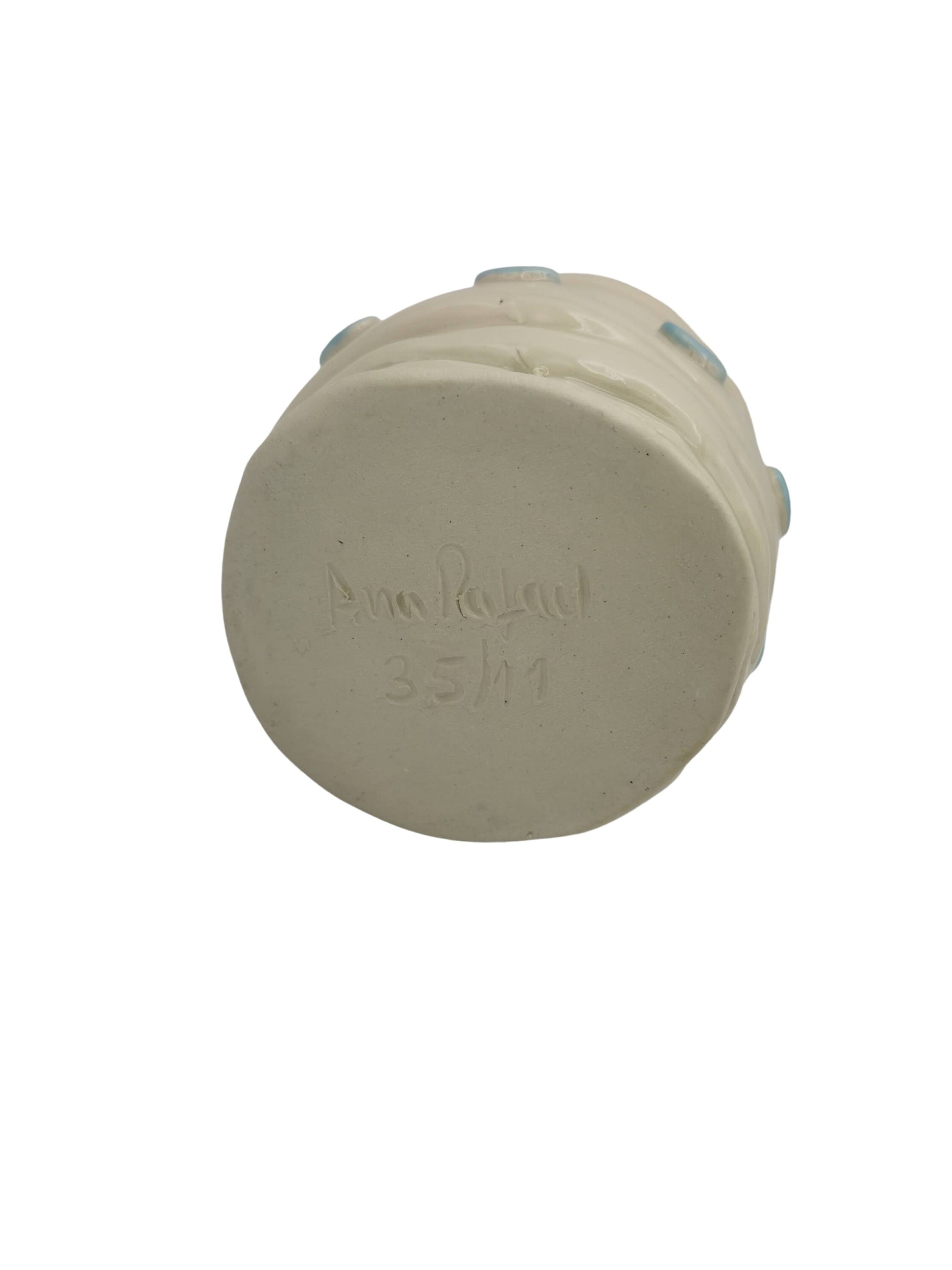 Irregular Handmade Ceramic Vase For Flowers, Textured Decorative Handbuilt Stoneware Sculptural Bottle For Home Decor With Rustic Look - Ceramica Ana Rafael