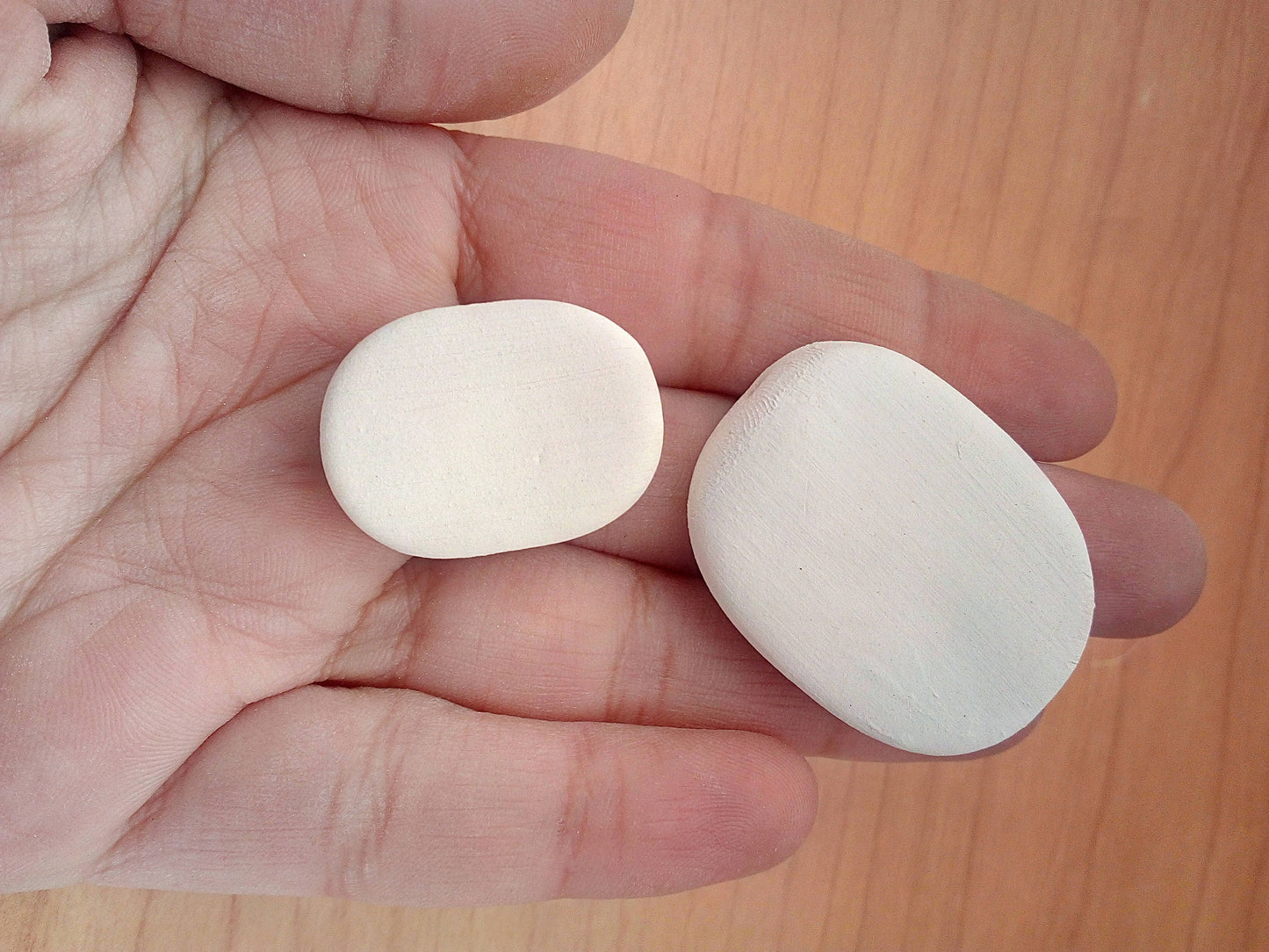 8/10Pcs Handmade Ceramic Beads For Jewelry Making. Large Hole, Oval Extra Large Ceramic Bisque Beads Ready To Paint, Craft Kits For Adults - Ceramica Ana Rafael