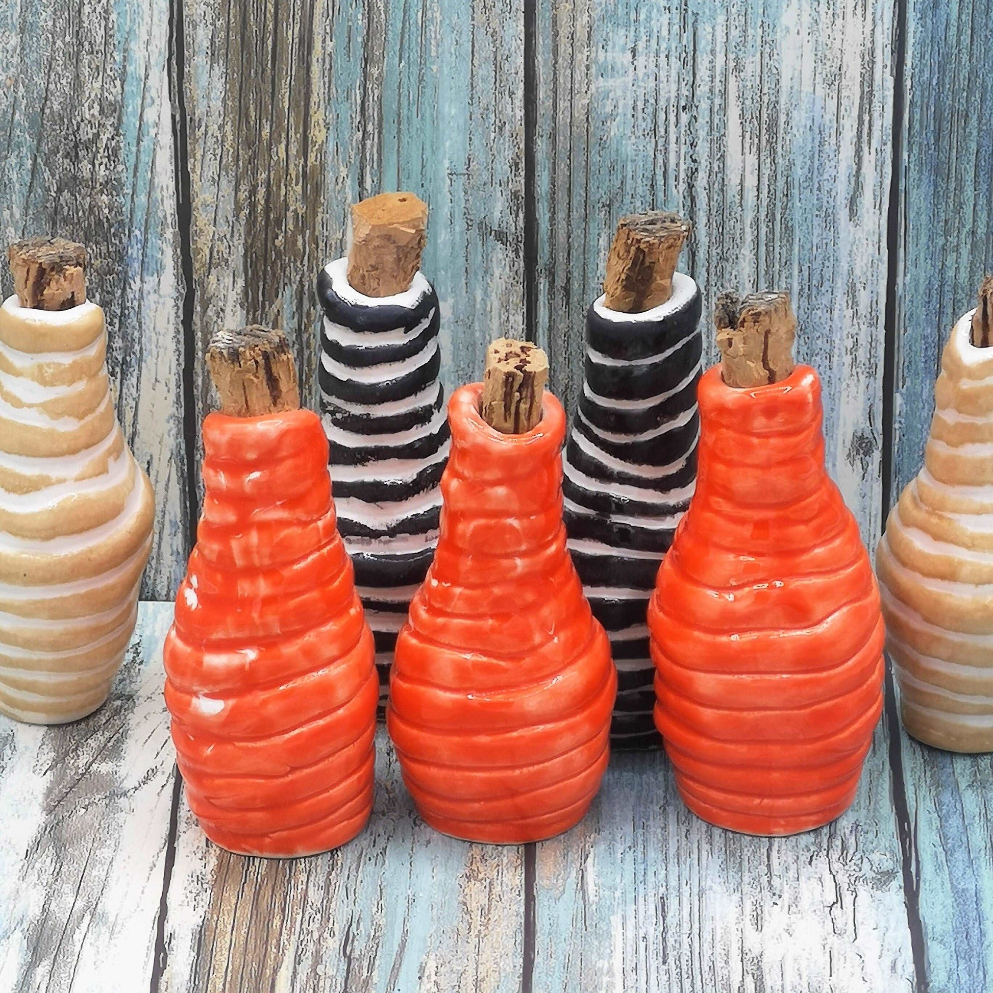 1Pc 85mm Handmade Ceramic Bottle, Cute Wedding Favors Miniature Bottle With Cork, Decorative Small Ceramic Vase, Unique Host Gift, Tea Party