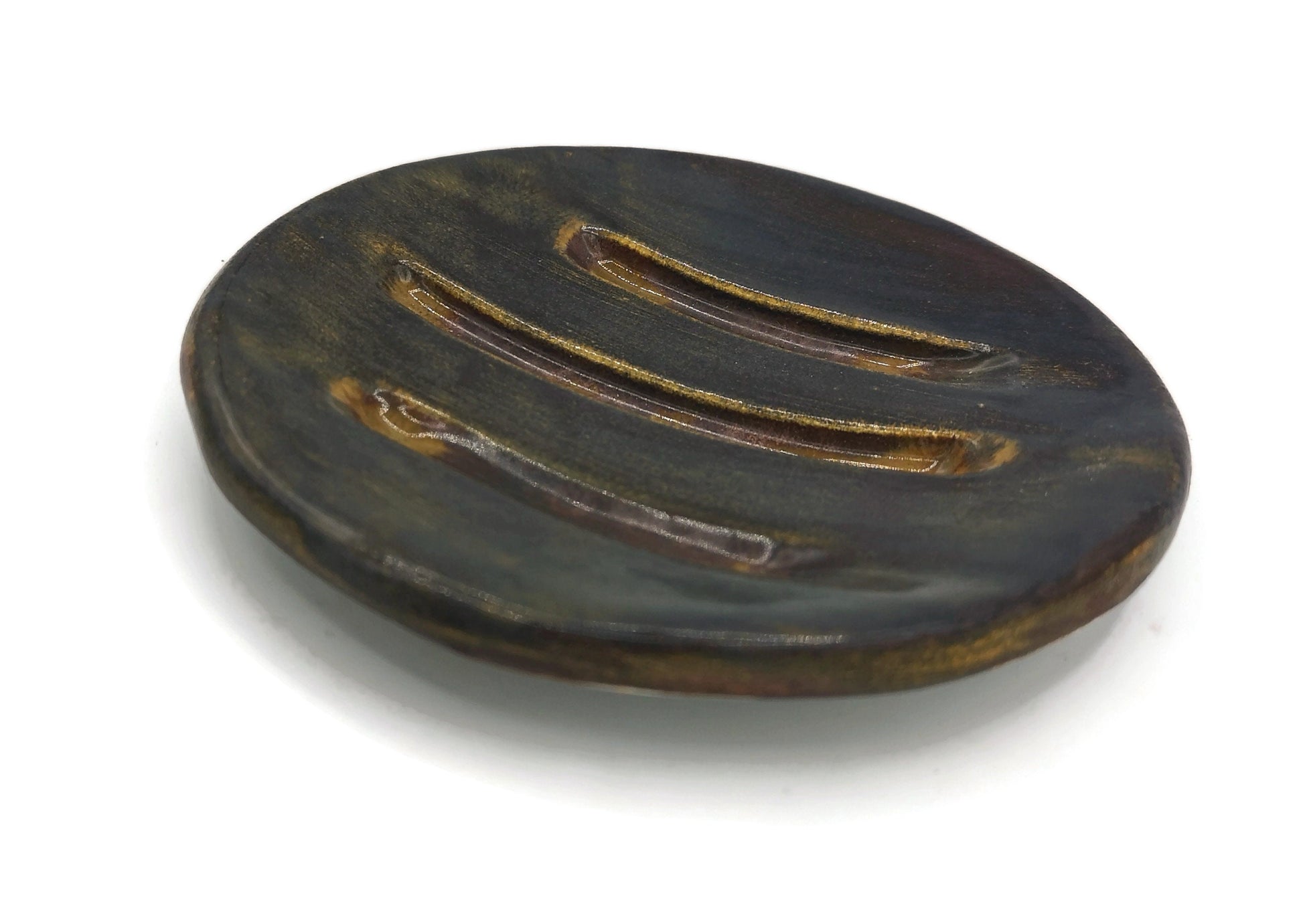 DISH SOAP DISPENSER With Drain, Ceramic Soap Dish Tray, Bathroom Accessories For Soap Bar Soap Saver - Ceramica Ana Rafael