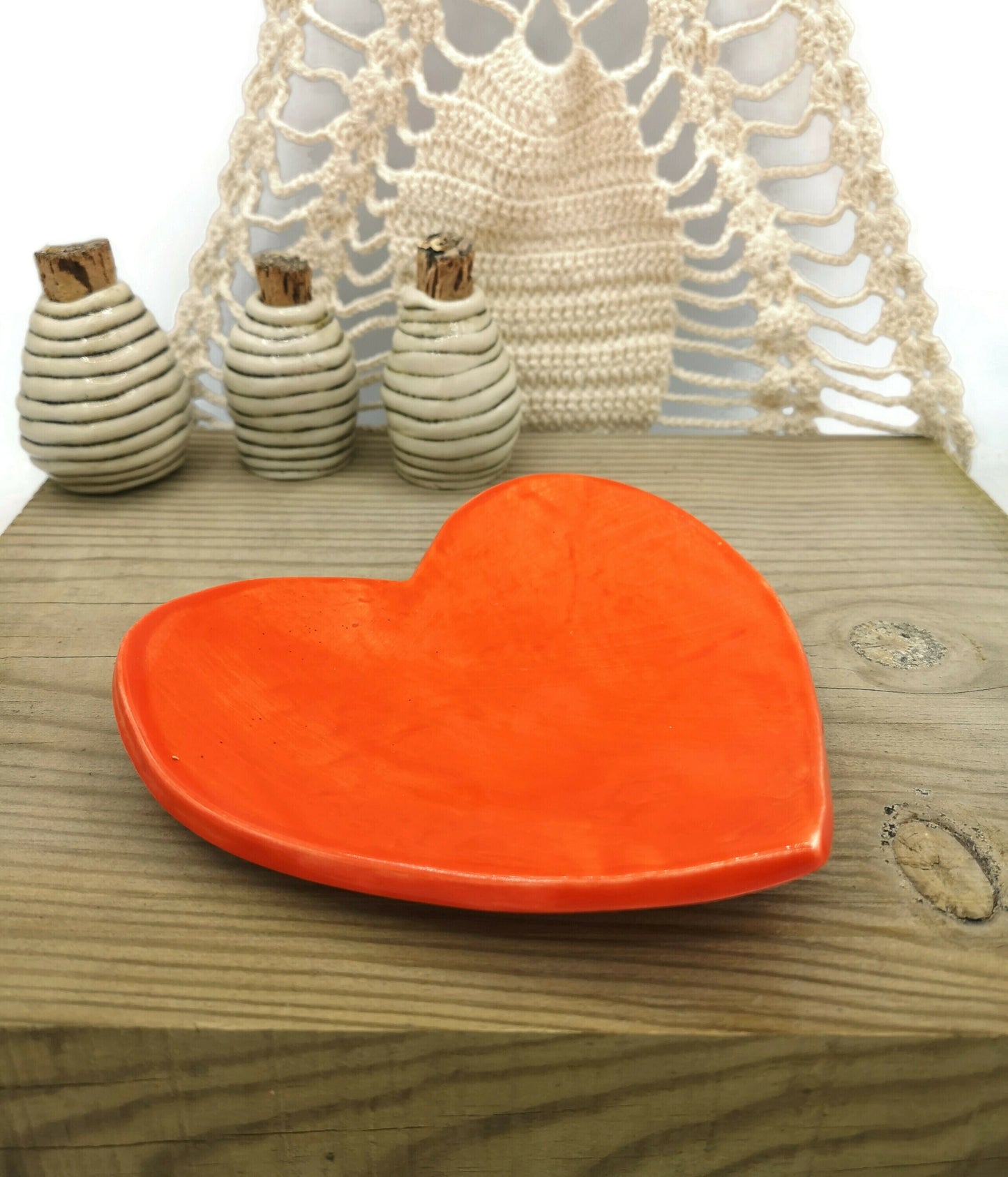 Ring Holder Dish, Key Dish, Ring Tray, Clay Trinket Dish, Long Distance Boyfriend Gift, 9 Years Wedding Anniversary Gift Wife - Ceramica Ana Rafael