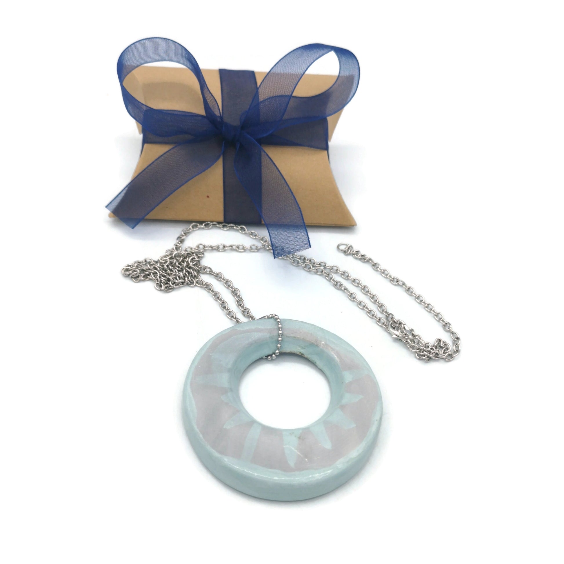 Large Statement Necklace Pendant For Women, Ceramic Jewelry, Gift For Wife, Best Gifts For Her, Mom Birthday Gift From Daughter - Ceramica Ana Rafael