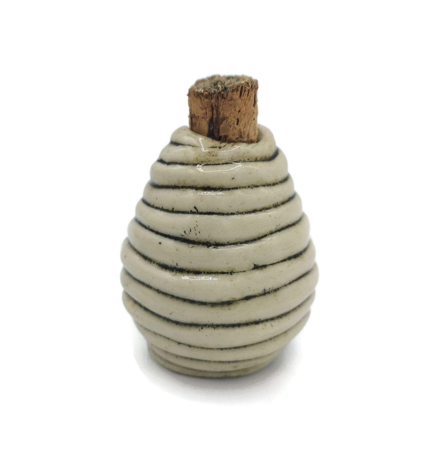 MINIATURE BOTTLE, SMALL Ceramic Bottle With Cork Stopper, Mini Bottles, Handmade Pottery Vase, 9th anniversary gift for wife, mom birthday - Ceramica Ana Rafael