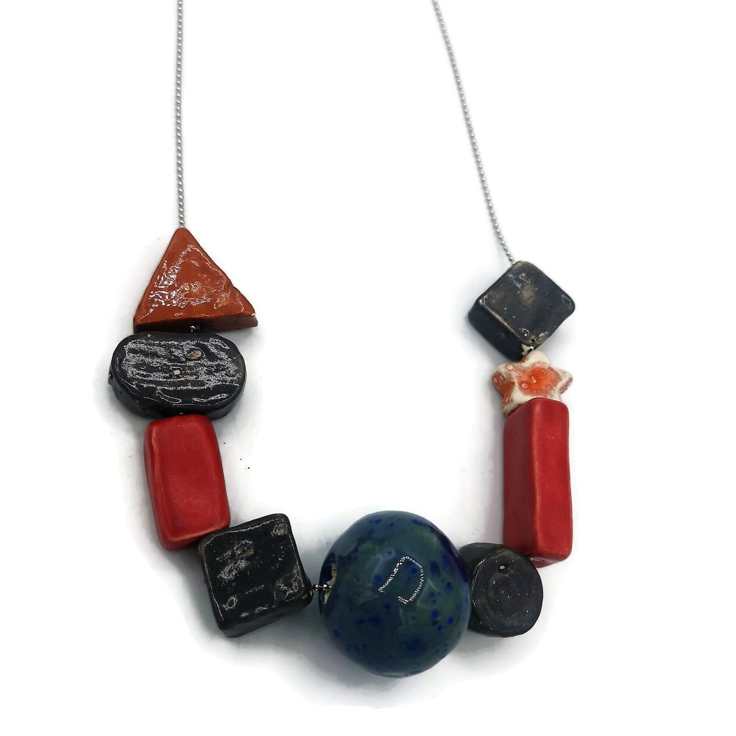 Everyday Necklace, Beaded Necklace, Mothers Day Gift From Daughter, Best Gifts For Her, Colorful Clay Statement Necklace Mom Birthday Gift - Ceramica Ana Rafael