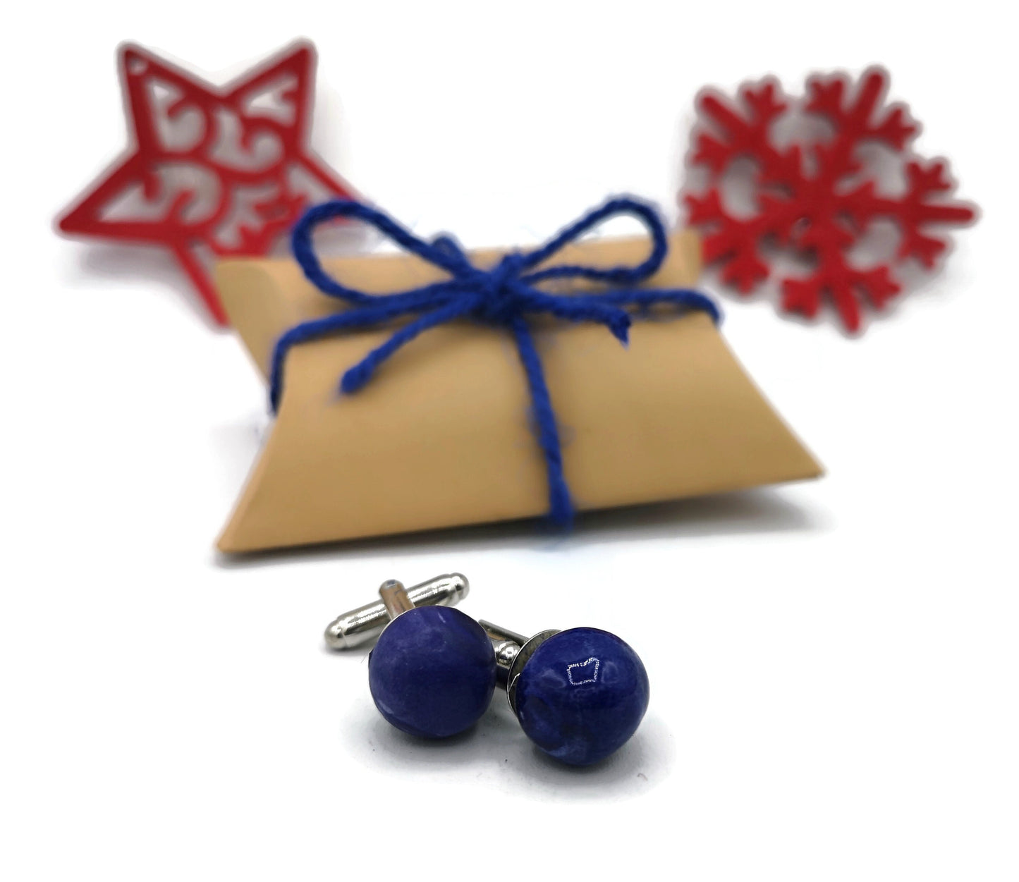 Handmade Ceramic Cufflinks, Jewelry Best Gifts For Him, Boyfriend Birhday, 9 th Anniversary Gift For Husband, Groomsmen Cufflinks For Men - Ceramica Ana Rafael