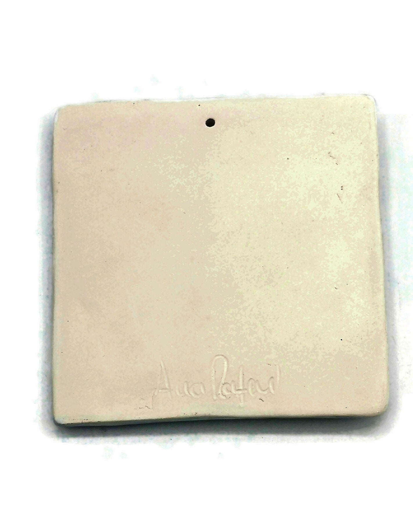 Handmade Ceramic Octopus Tile With Hole To Hang, Blue Octopus Wall Decor, Beach Lover Gift for Women - Ceramica Ana Rafael