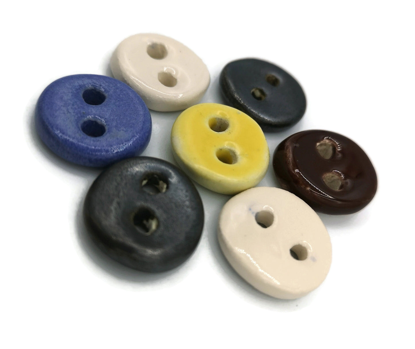 Unique Buttons Set Of 7, Novelty Theme Buttons, Clay Buttons Custom, Flat Buttons Lot, Best Sellers Sewing Supplies And Notions Round Button - Ceramica Ana Rafael