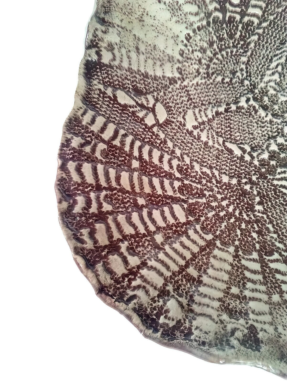 Antique Lace Decorative Ceramic Platter, Portuguese Pottery Best Gifts For Her, Mom Birthday Gift From Son Best Seller Decorative Tray Decor - Ceramica Ana Rafael