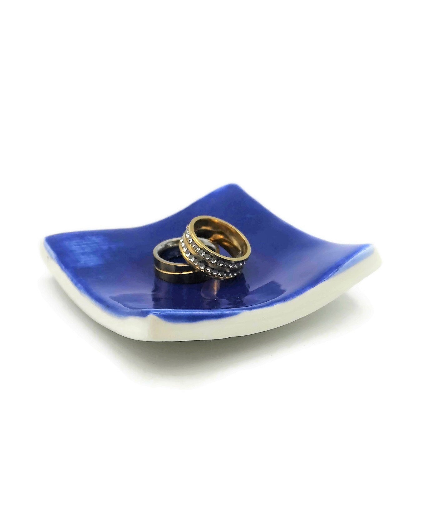 Handmade Ceramic Bowls Square Pottery Teabag Holder For Home Decor, Clay Spoon Holder for Kitchen, Ring Or Candle Holder Gift For Her - Ceramica Ana Rafael