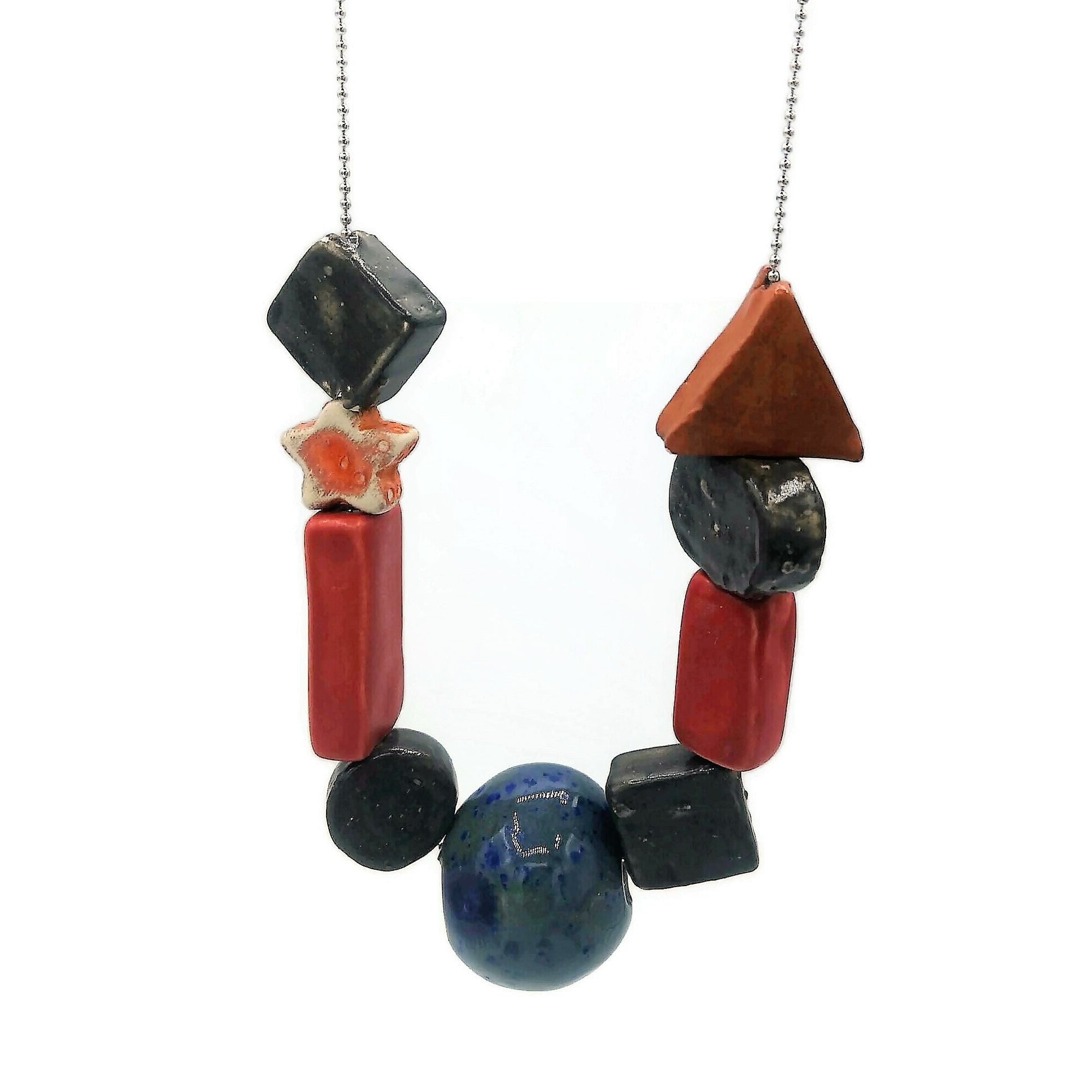 Everyday Necklace, Beaded Necklace, Mothers Day Gift From Daughter, Best Gifts For Her, Colorful Clay Statement Necklace Mom Birthday Gift - Ceramica Ana Rafael