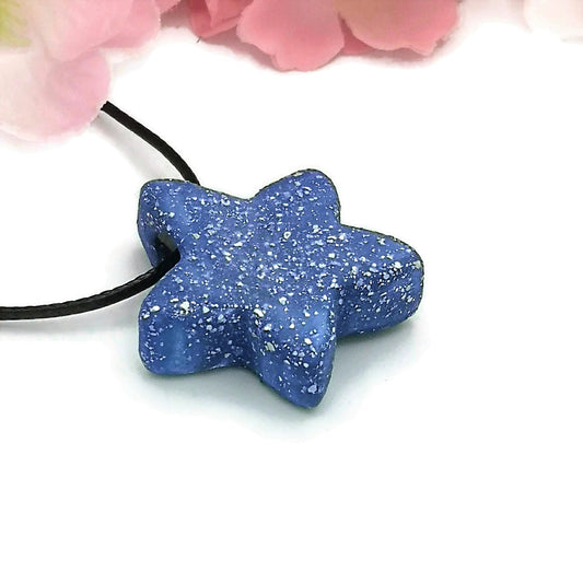 EVERYDAY NECKLACE PENDANT, Statement Star Necklace Boho Clay Necklace, Best Pendant Necklace For Her, Cute Mother Day Gift From Daughter - Ceramica Ana Rafael