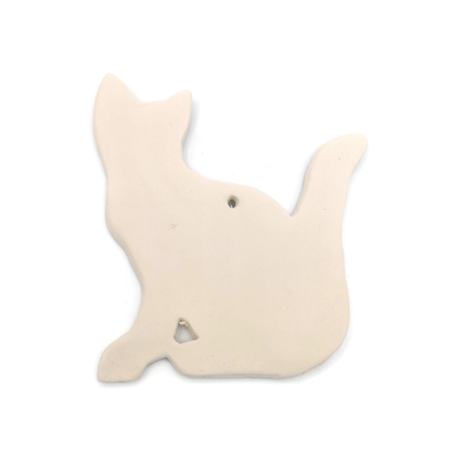 2Pc Ready To Paint Ceramic Bisque Cat Figurine, Adult Craft Kit, Cat Lover Mom Birthday Gift, Diy Halloween Decor - Ceramica Ana Rafael