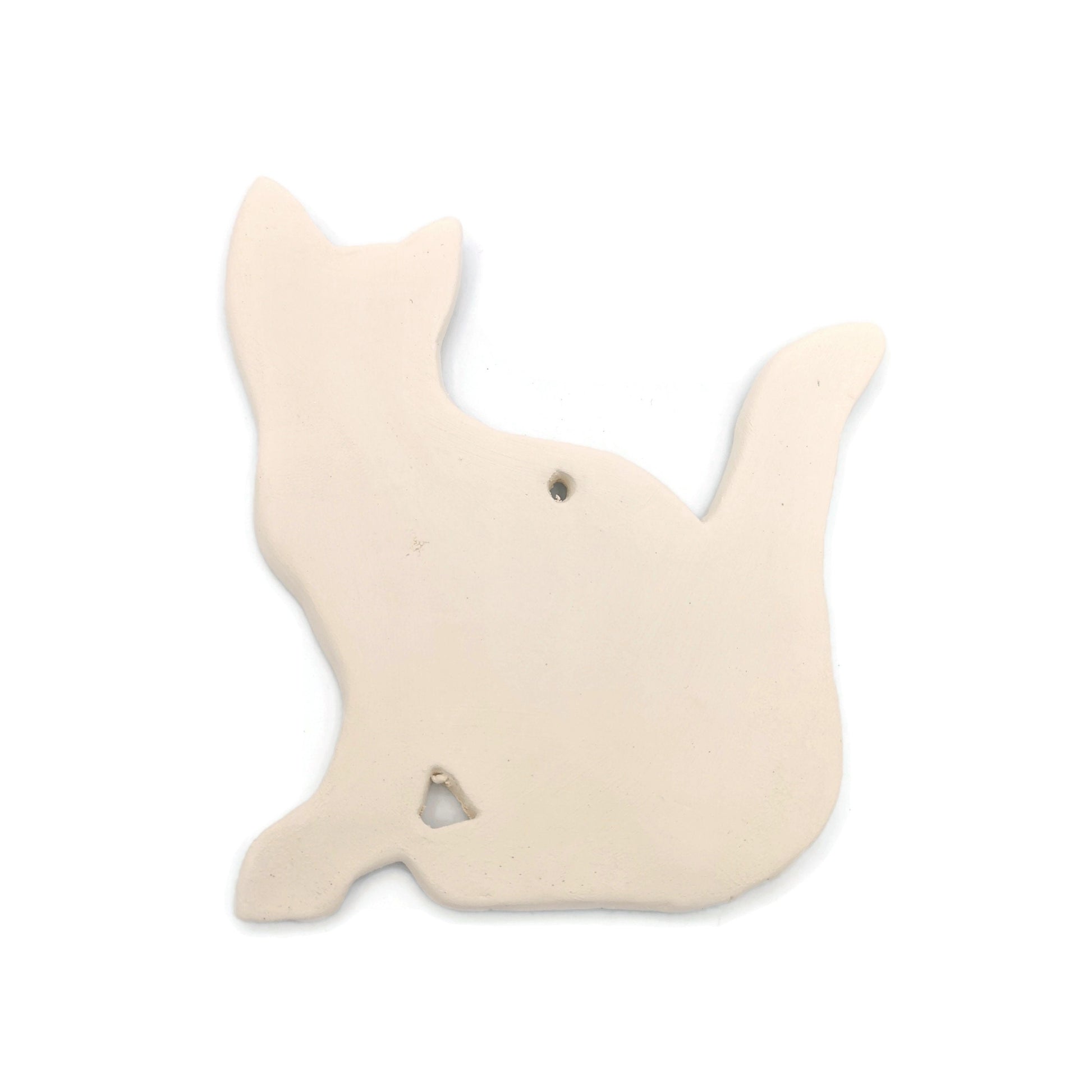 2Pc Ready To Paint Ceramic Bisque Cat Figurine, Adult Craft Kit, Cat Lover Mom Birthday Gift, Diy Halloween Decor - Ceramica Ana Rafael