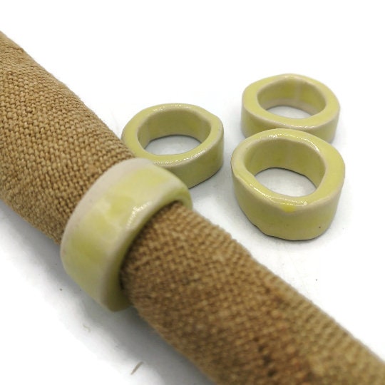 Set of 4 handmade ceramic napkin rings, Host Gift, housewarming gifts for men, hostess gift ideas, Thanksgiving Napkin Holders - Ceramica Ana Rafael