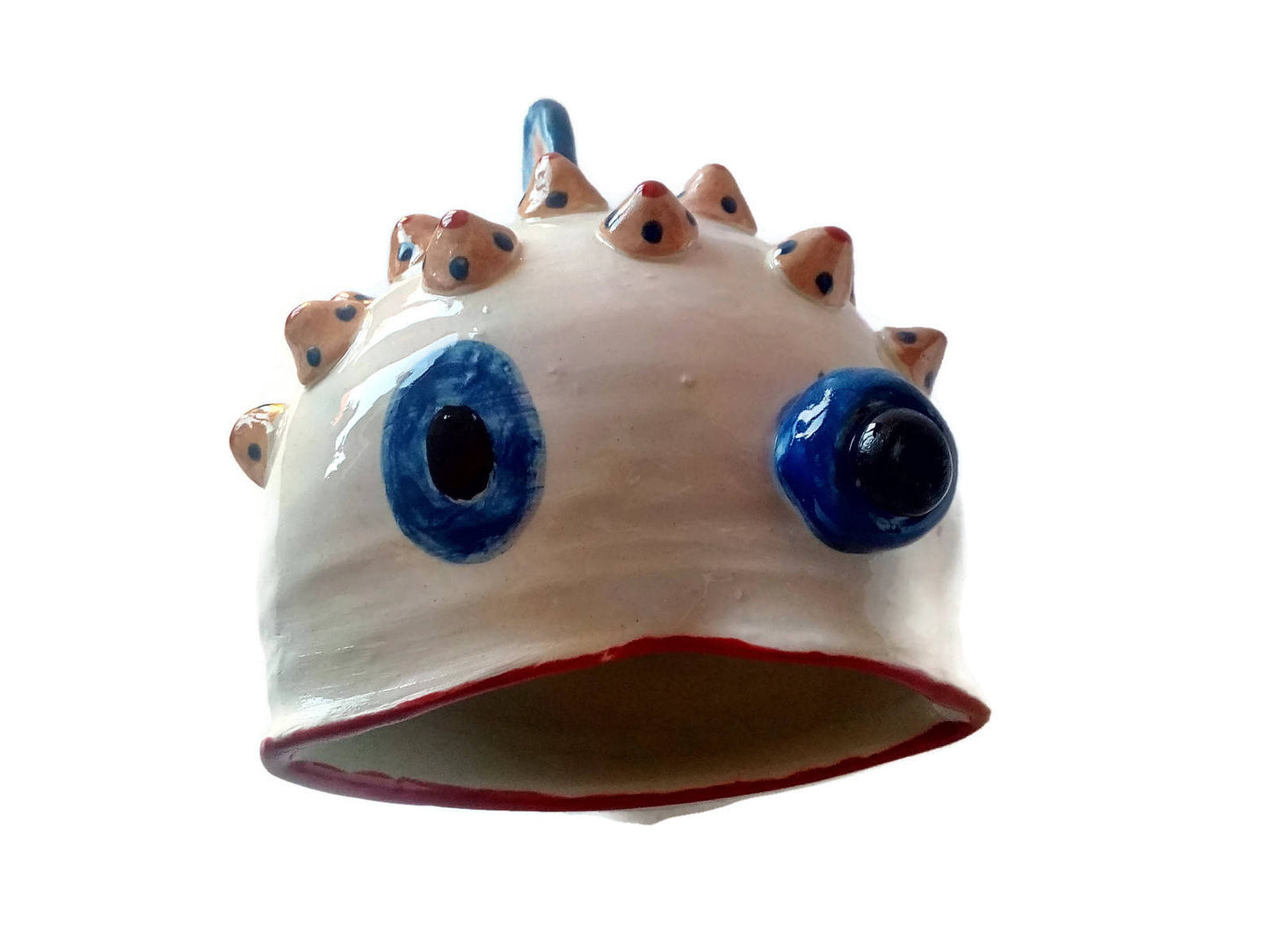 Handmade Ceramic Fish Sculpture Hand Painted, Coastal Pottery Animal Office Desk Accessories Best Gifts For Him, Best Sellers - Ceramica Ana Rafael