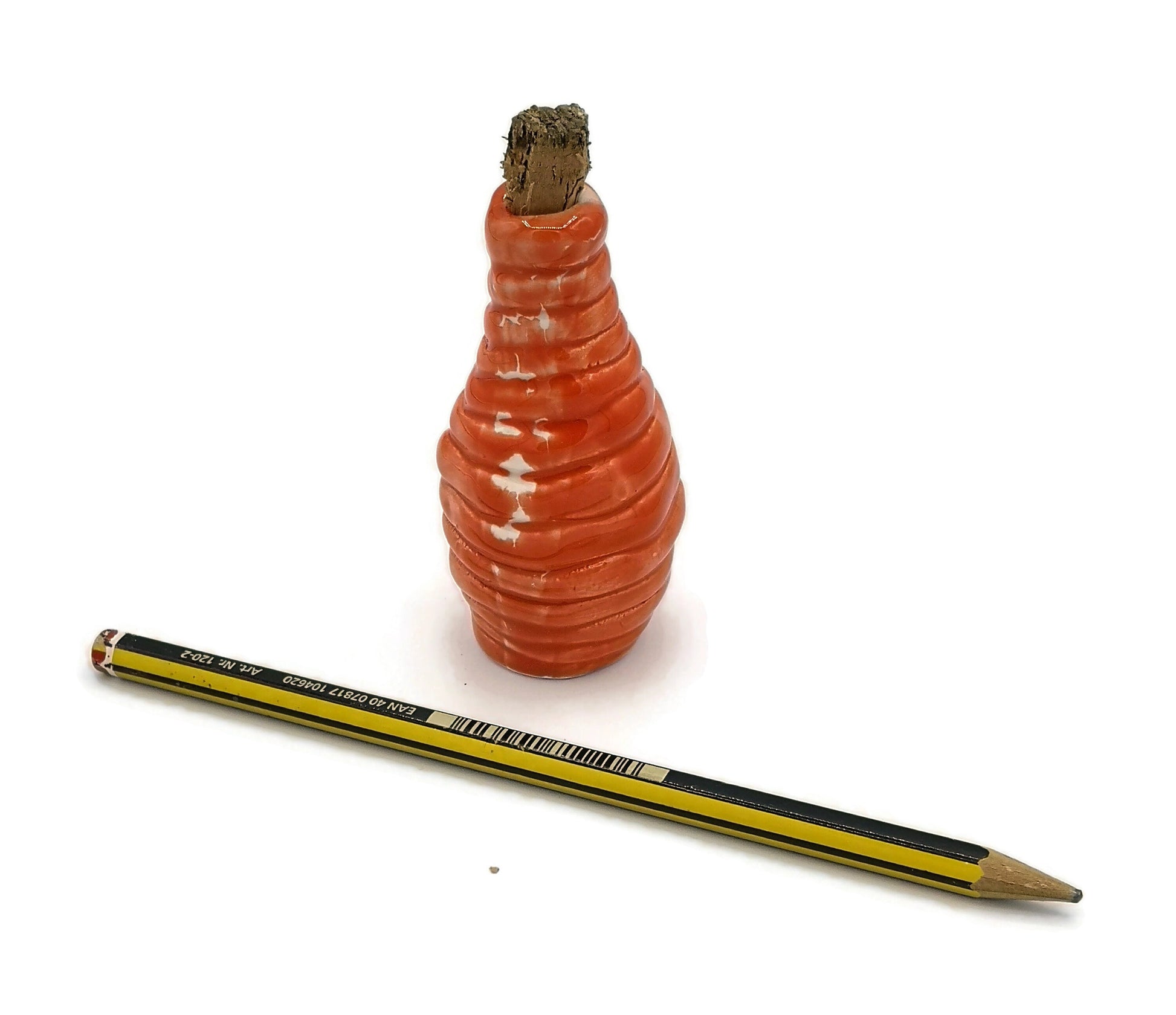 1Pc 85mm Handmade Ceramic Bottle, Cute Wedding Favors Miniature Bottle With Cork, Decorative Small Ceramic Vase, Unique Host Gift, Tea Party - Ceramica Ana Rafael