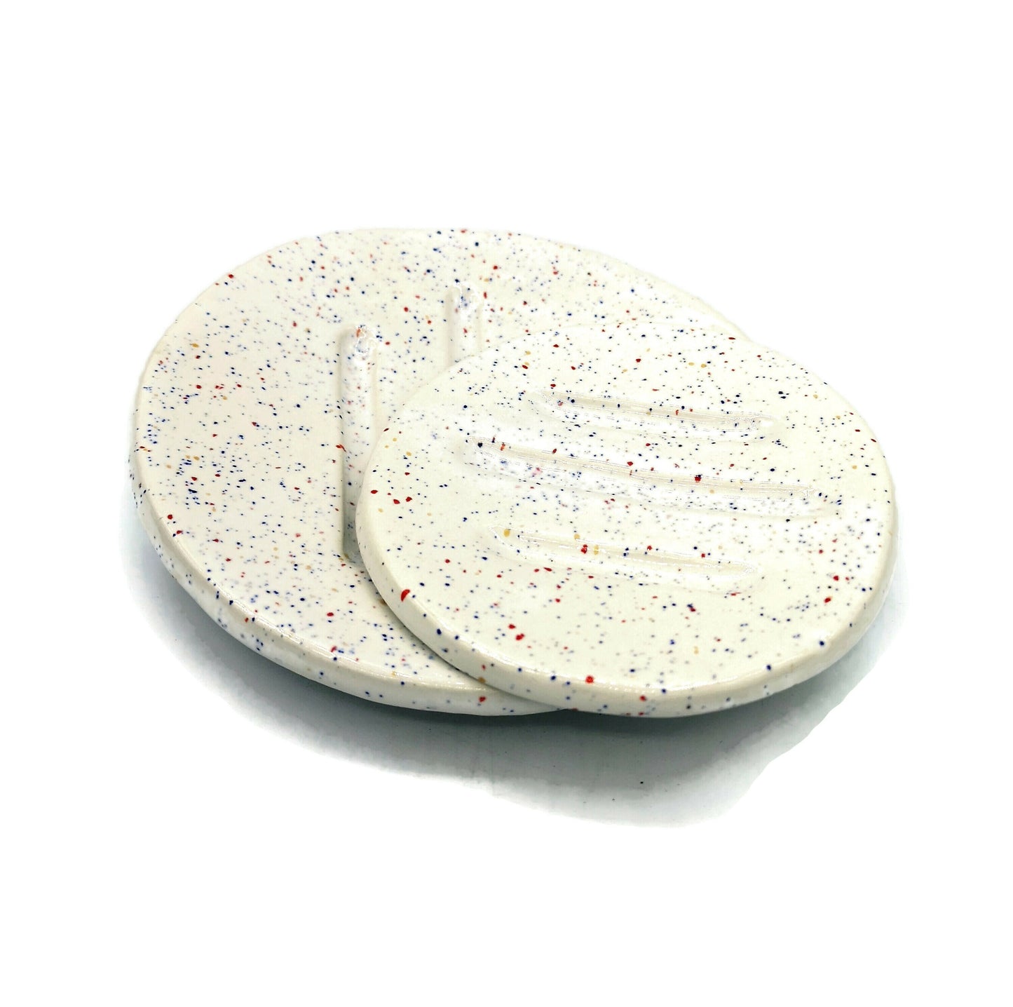 Dish Soap Dispenser Handmade Ceramic Draining Soap Dish, Clay Soap Bar Holder, Zero Waste Soap Saver For Bathroom - Ceramica Ana Rafael