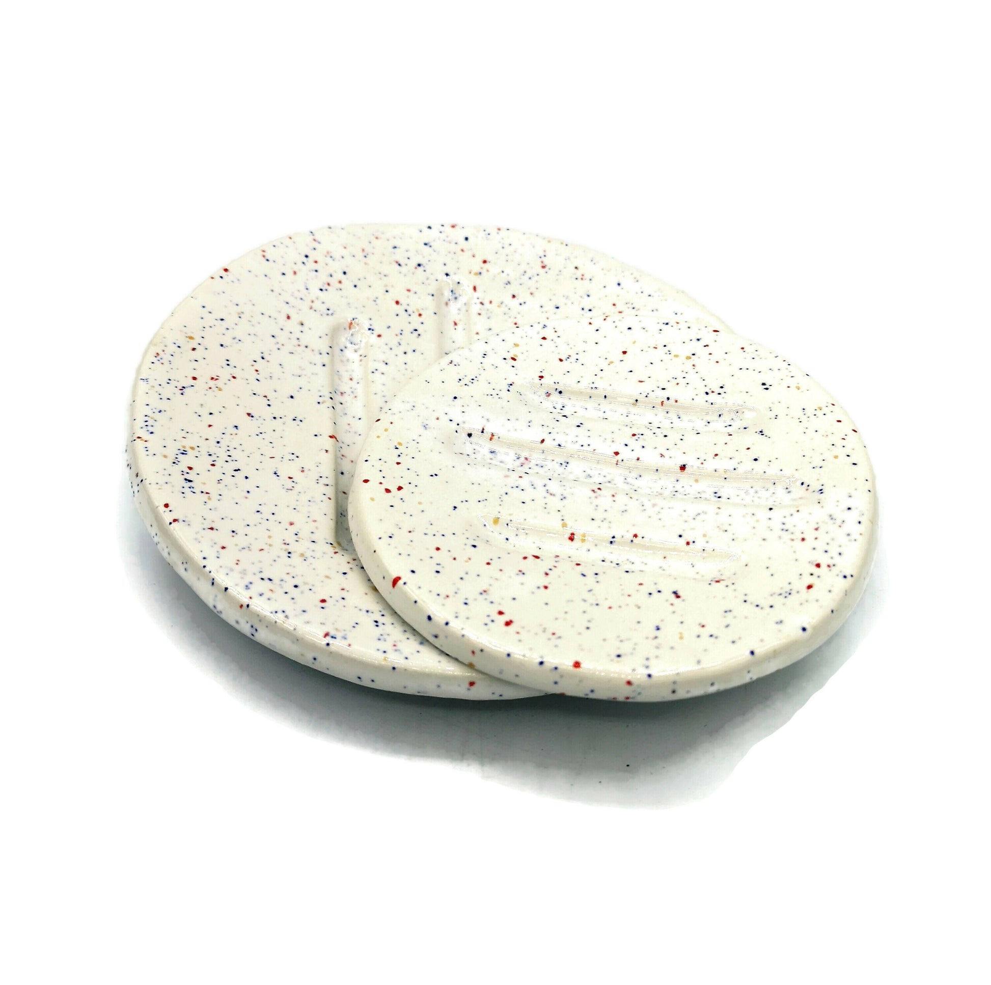 Dish Soap Dispenser Handmade Ceramic Draining Soap Dish, Clay Soap Bar Holder, Zero Waste Soap Saver For Bathroom - Ceramica Ana Rafael