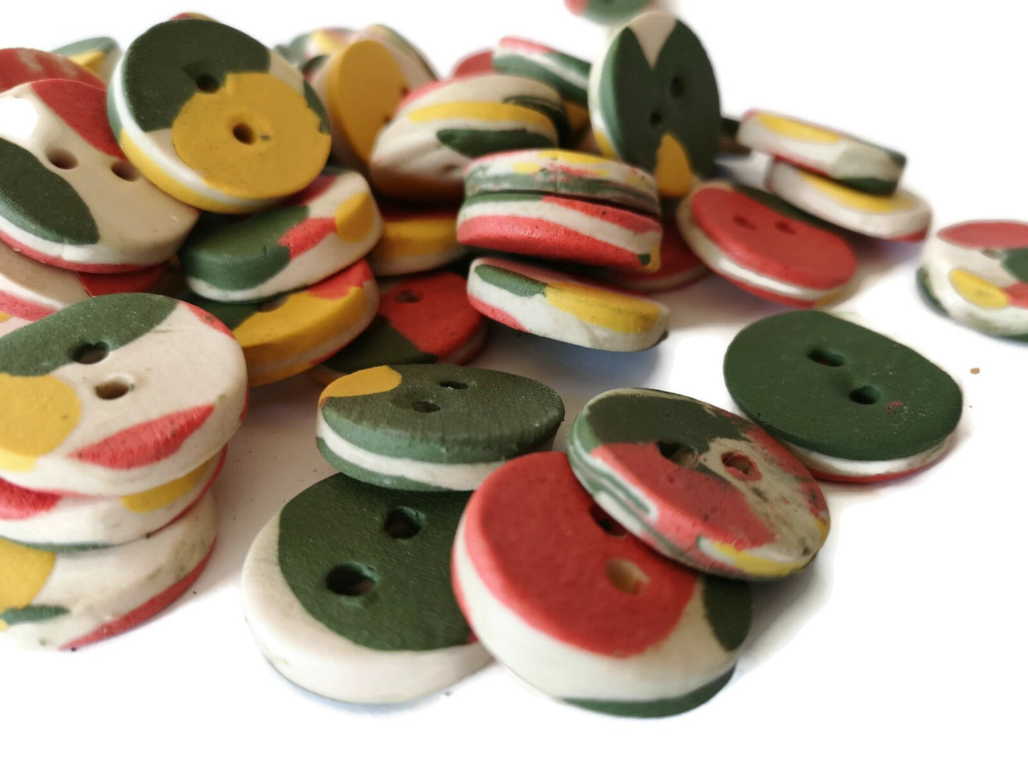6 Pcs Handmade Ceramic Sewing Buttons, Coat Buttons Strange And Unusual, Jewelry Making Buttons Cute Best Sellers Sewing Supplies And Notion - Ceramica Ana Rafael