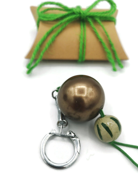 Unique Beaded Keychain For Her, Handmade Cute Mom Birthday Gift From Daughter, Stocking Stuffers - Ceramica Ana Rafael