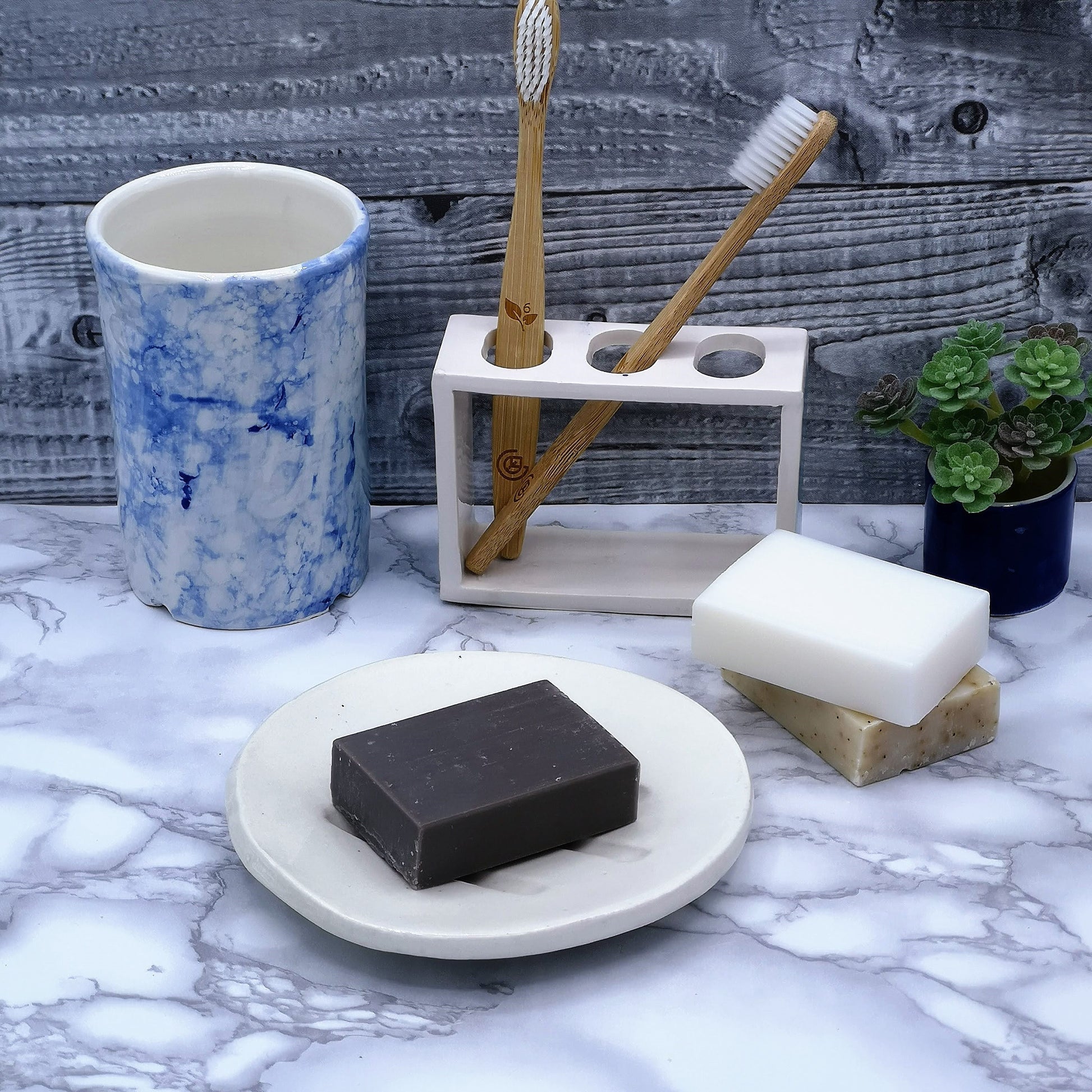 ZERO WASTE DISH Soap Bar Holder For Bathroom, Dish Soap Dispenser - Ceramica Ana Rafael