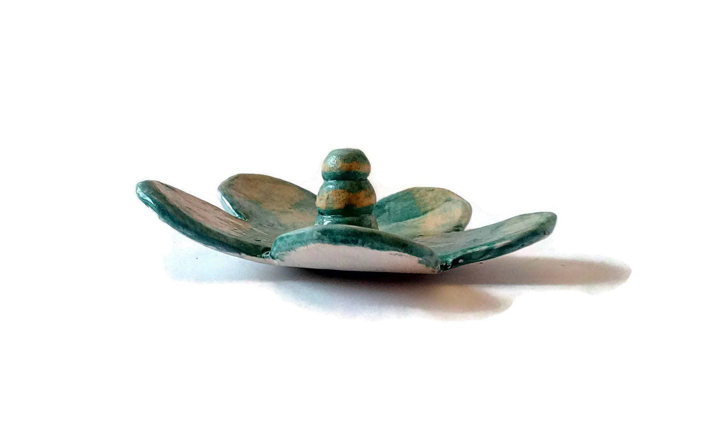 CLAY INCENSE HOLDER, Handmade Ceramic Incense Stick Holder, Flower Shaped Incense Burner, Smudge Stick Holder, Incense Ash Catcher - Ceramica Ana Rafael